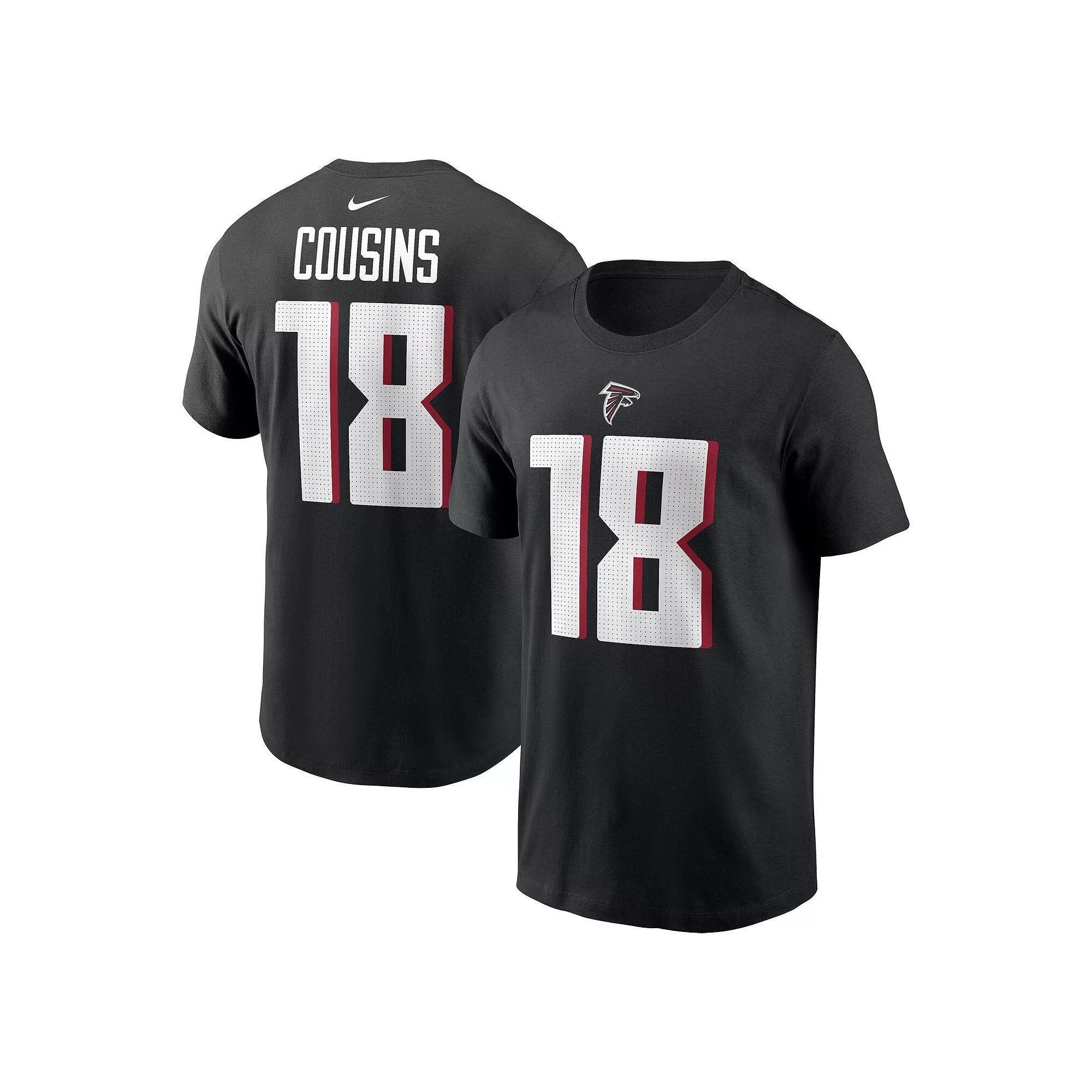 Men's Nike Kirk Cousins Black Atlanta Falcons Player Name & Number T-Shirt, Size: Large Product Image