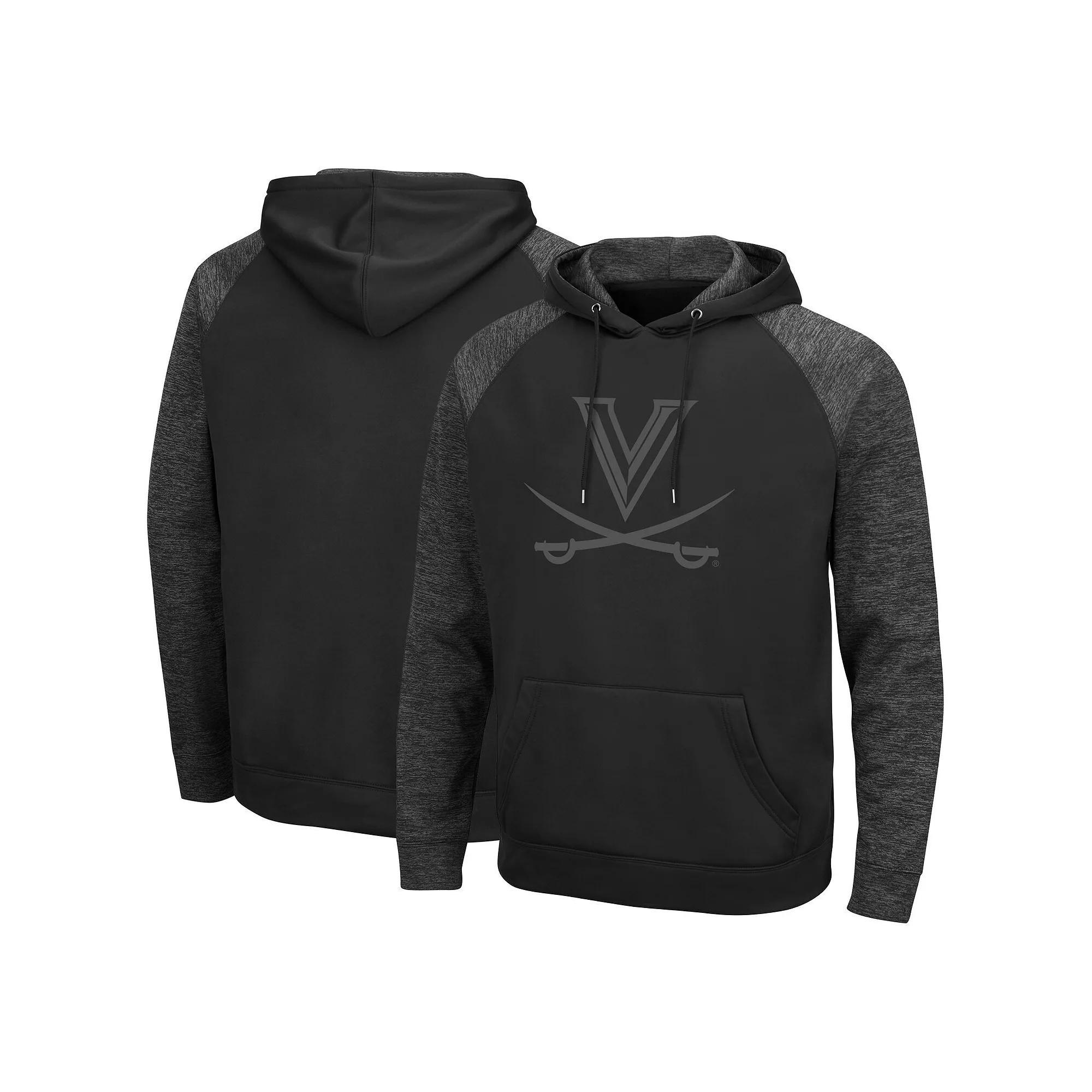 Men's ColosseumVirginia Cavaliers Blackout 3.0 Tonal Raglan Pullover Hoodie, Size: 2XL Product Image