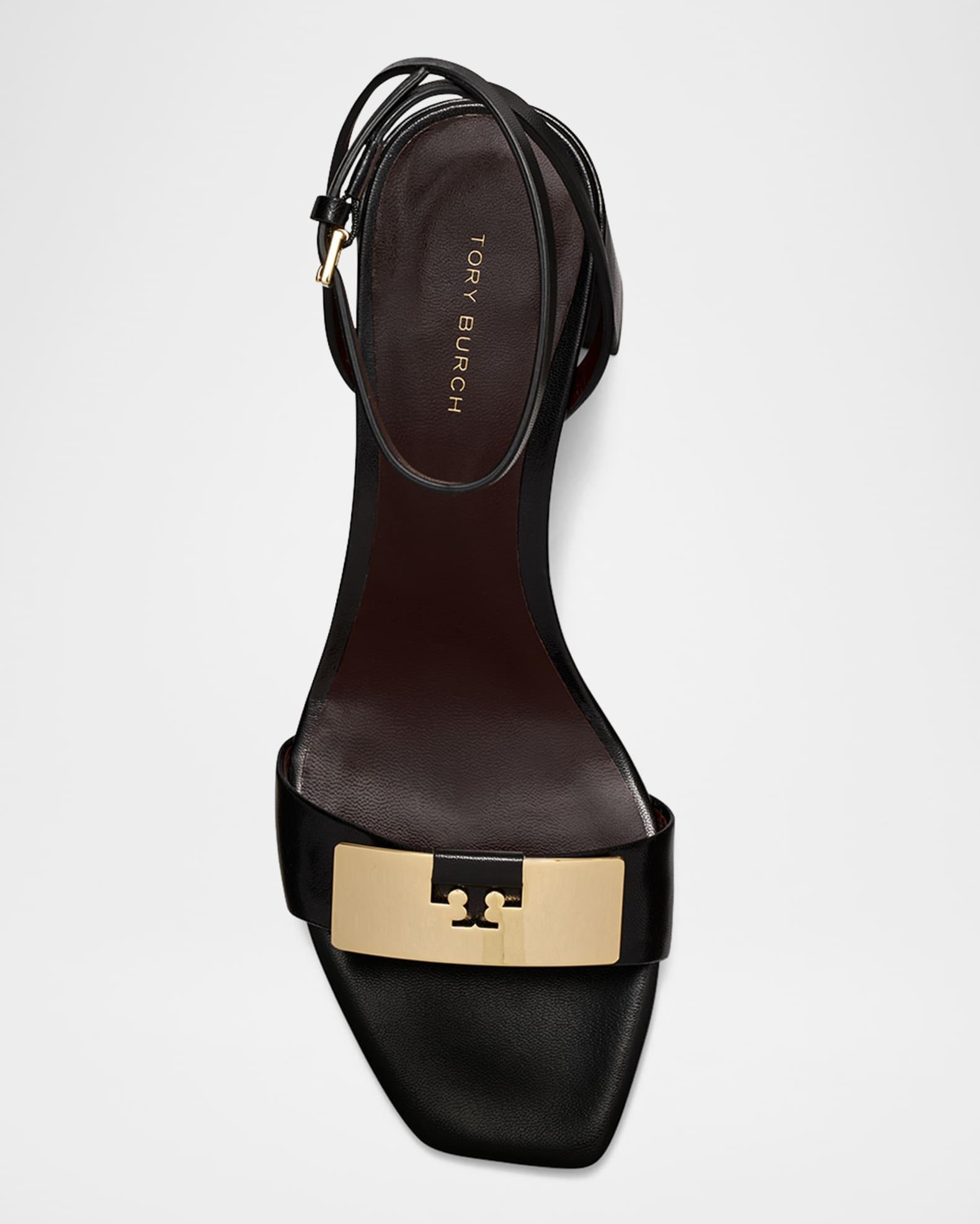 Gigi Leather Bar Ankle-Strap Sandals Product Image