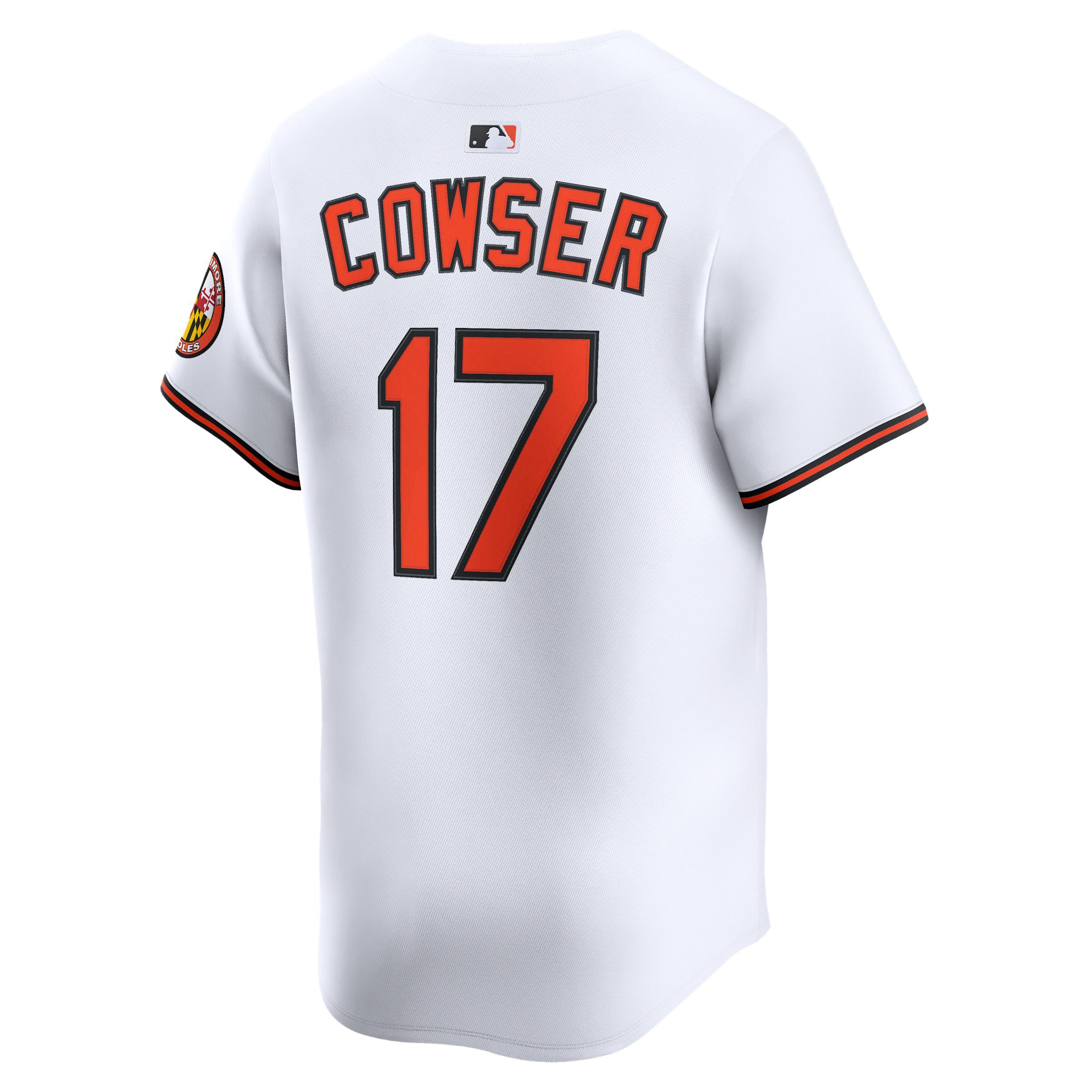 Men's Nike Colton Cowser White Baltimore Orioles Home Limited Player Jersey, Size: 3XL Product Image