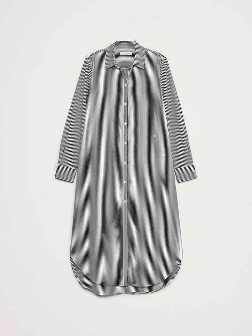 Poplin Asymmetrical Shirt Dress Product Image