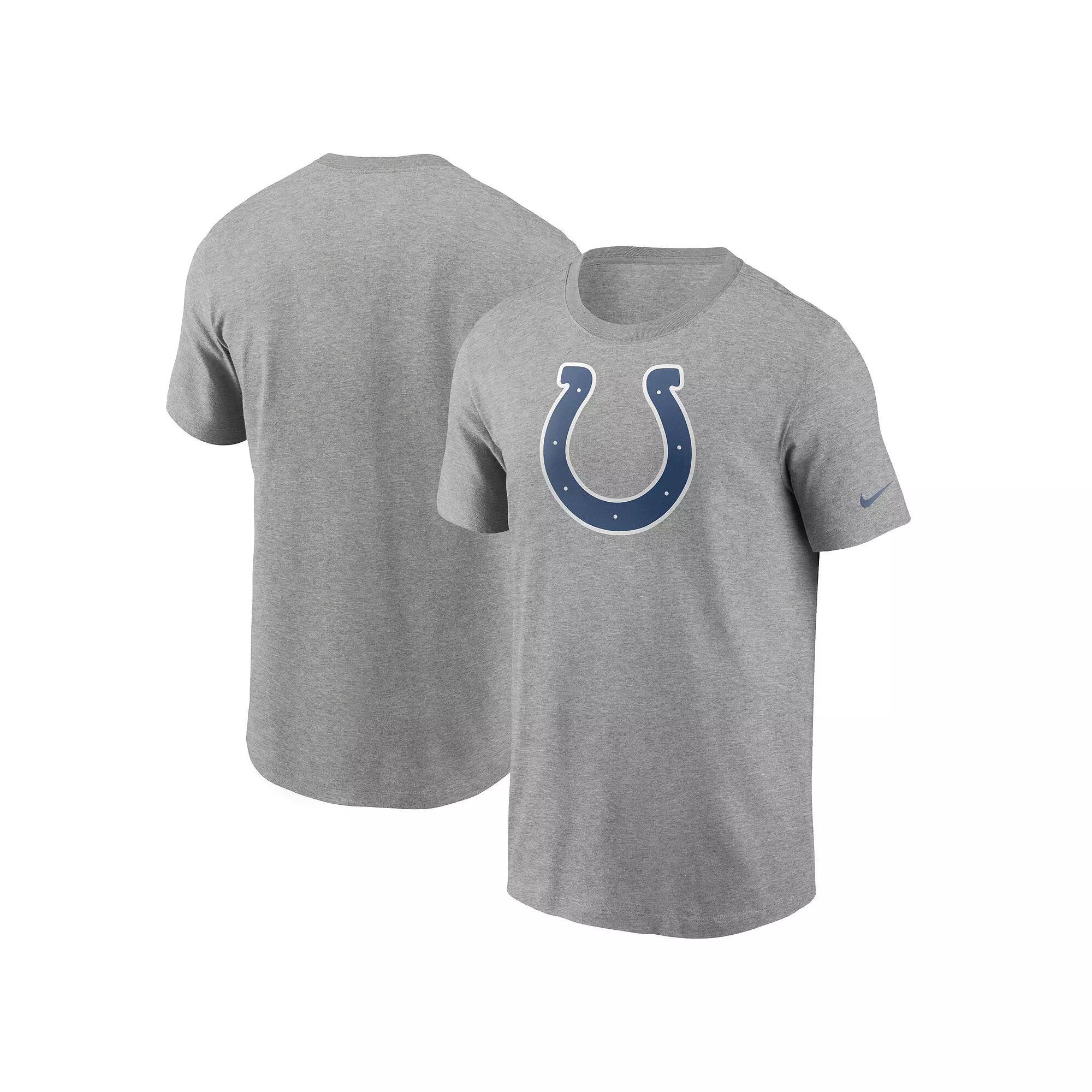 Men's Nike Heathered Gray Indianapolis Colts Primary Logo T-Shirt, Size: Medium, Grey Product Image
