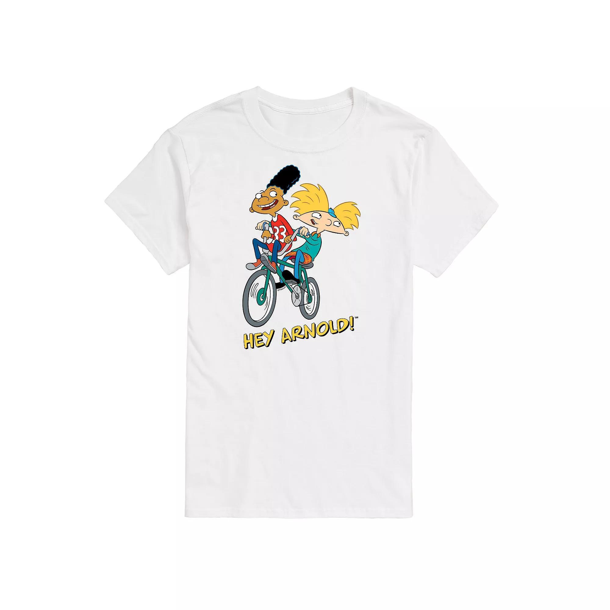 Big & Tall Hey Arnold! Gerald And Arnold Cycling Graphic Tee, Mens Product Image