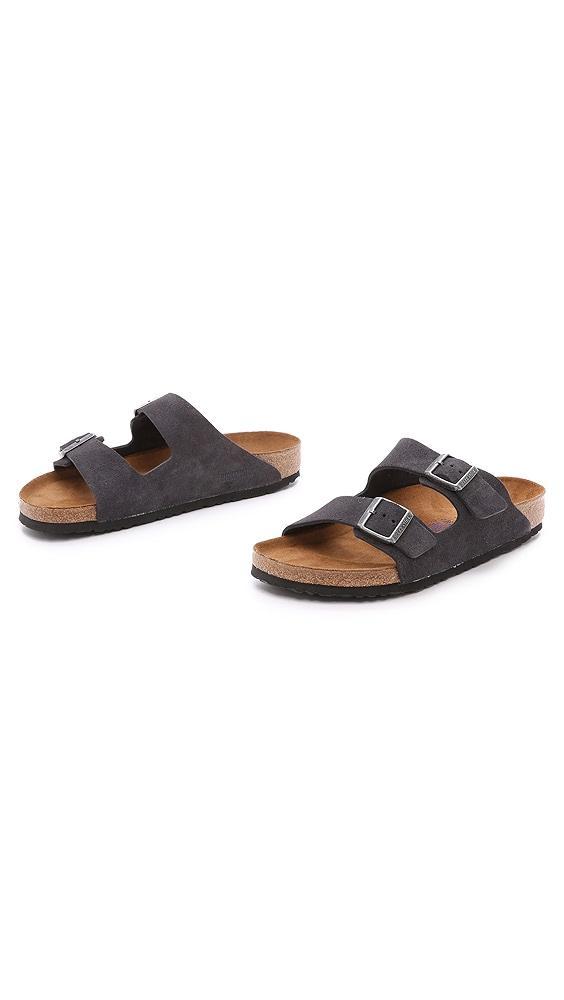 Birkenstock Suede Soft Footbed Arizona Sandal Velvet Gray 41 Product Image