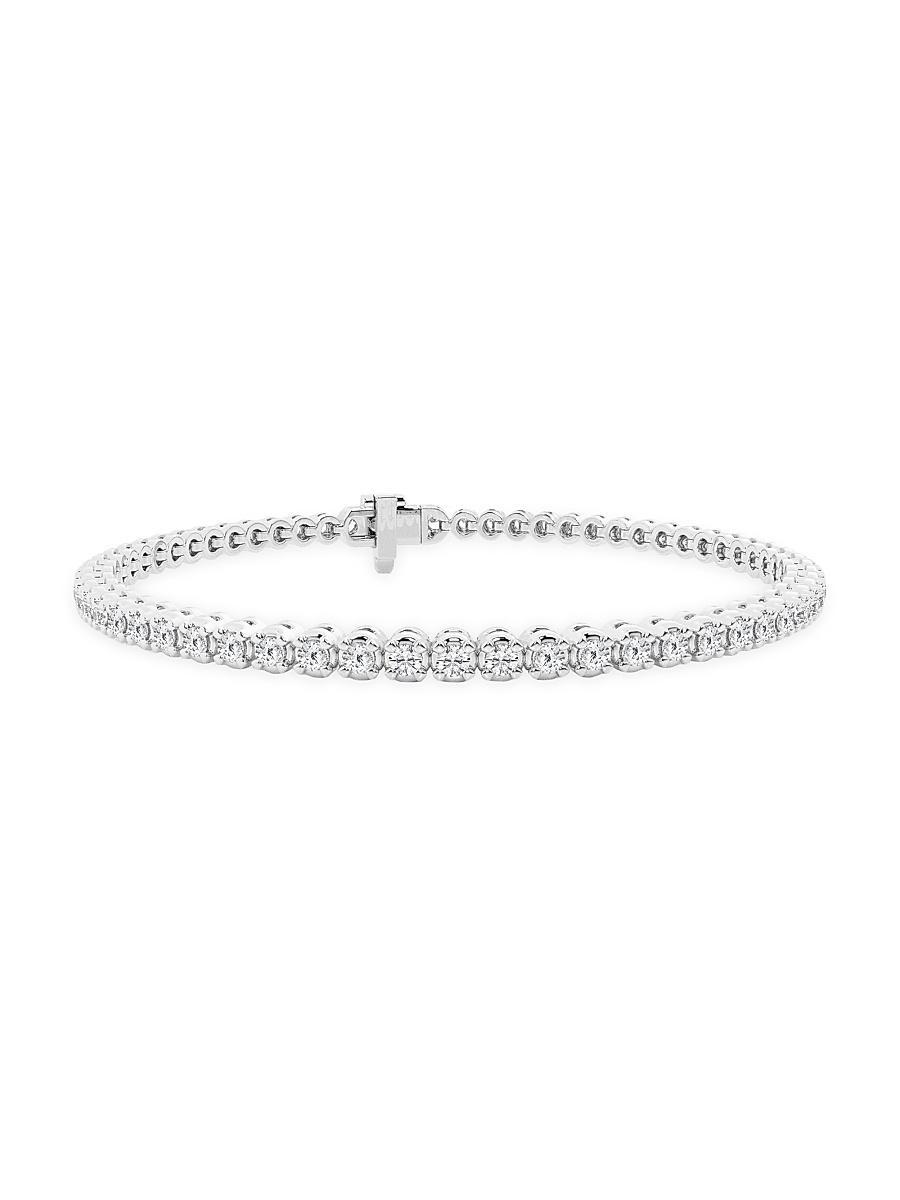 Womens Platinum & Round Lab-Grown Diamond 4-Prong Tennis Bracelet/1.00-10.00 TCW Product Image