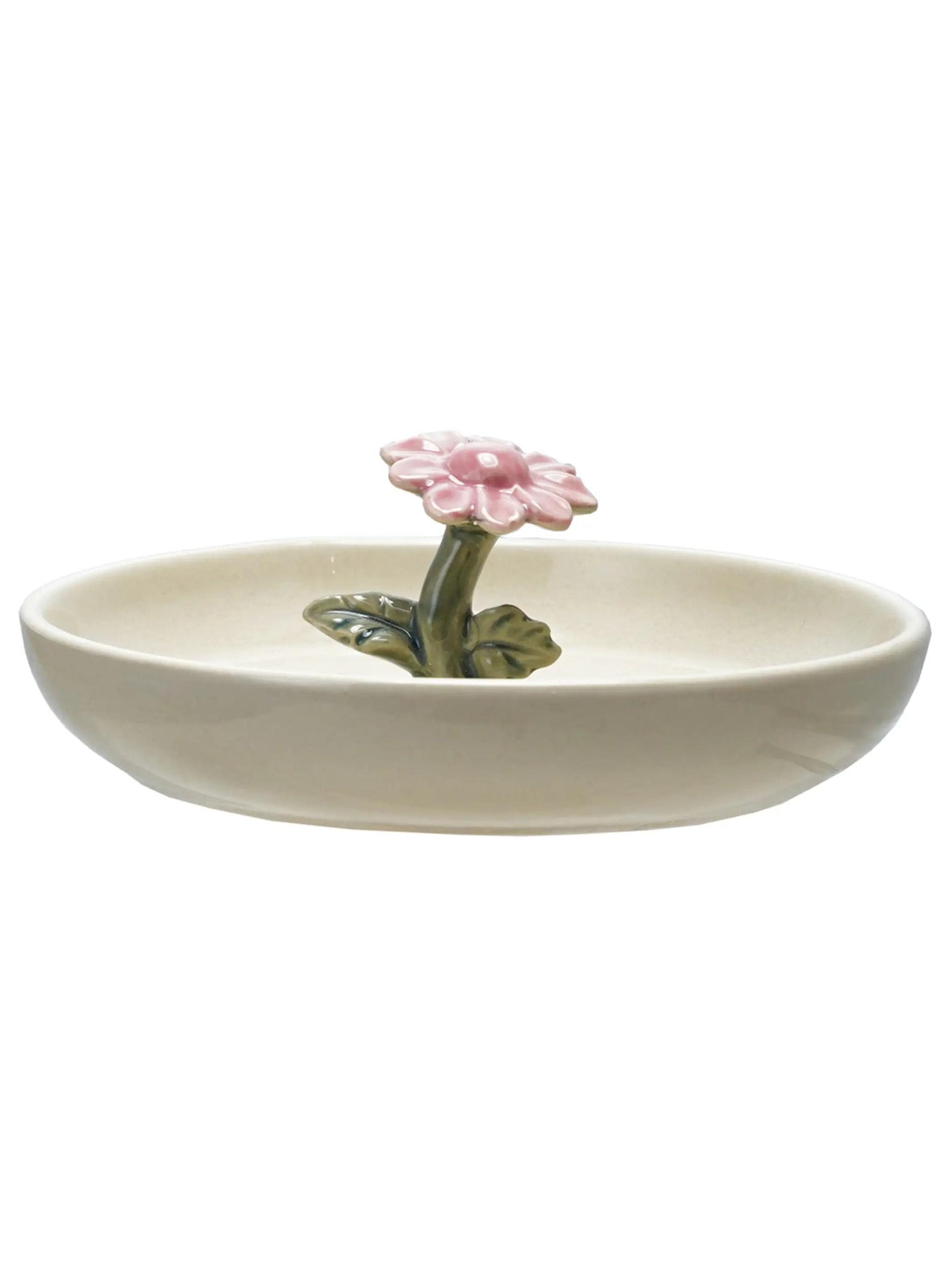 Stoneware Hand Painted Trinket Dish Product Image