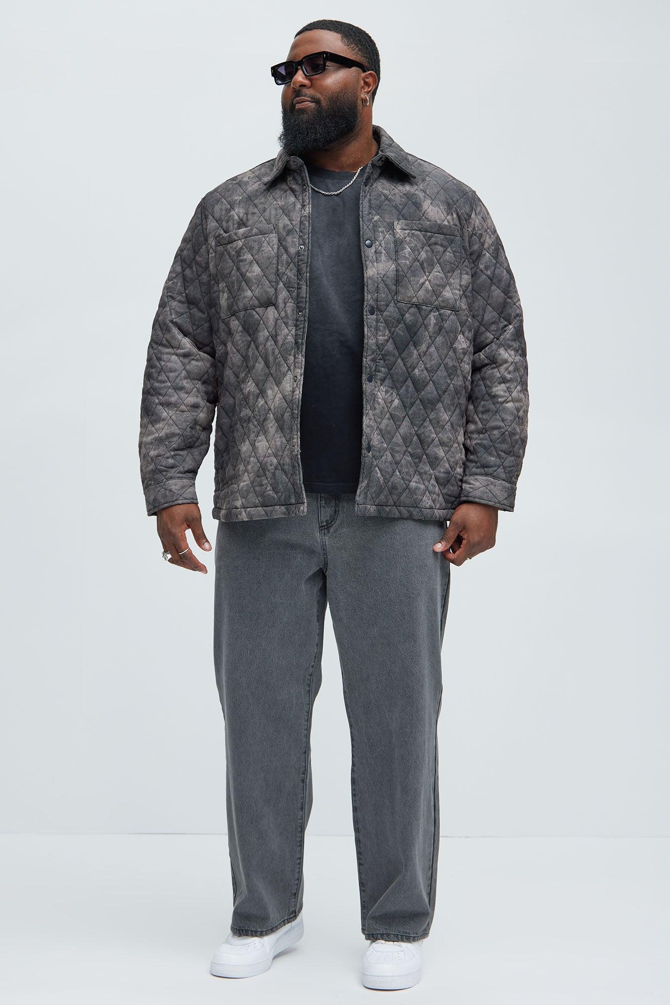 Bayswater Vintage Quilted Button Up Shirt - Black/combo Product Image