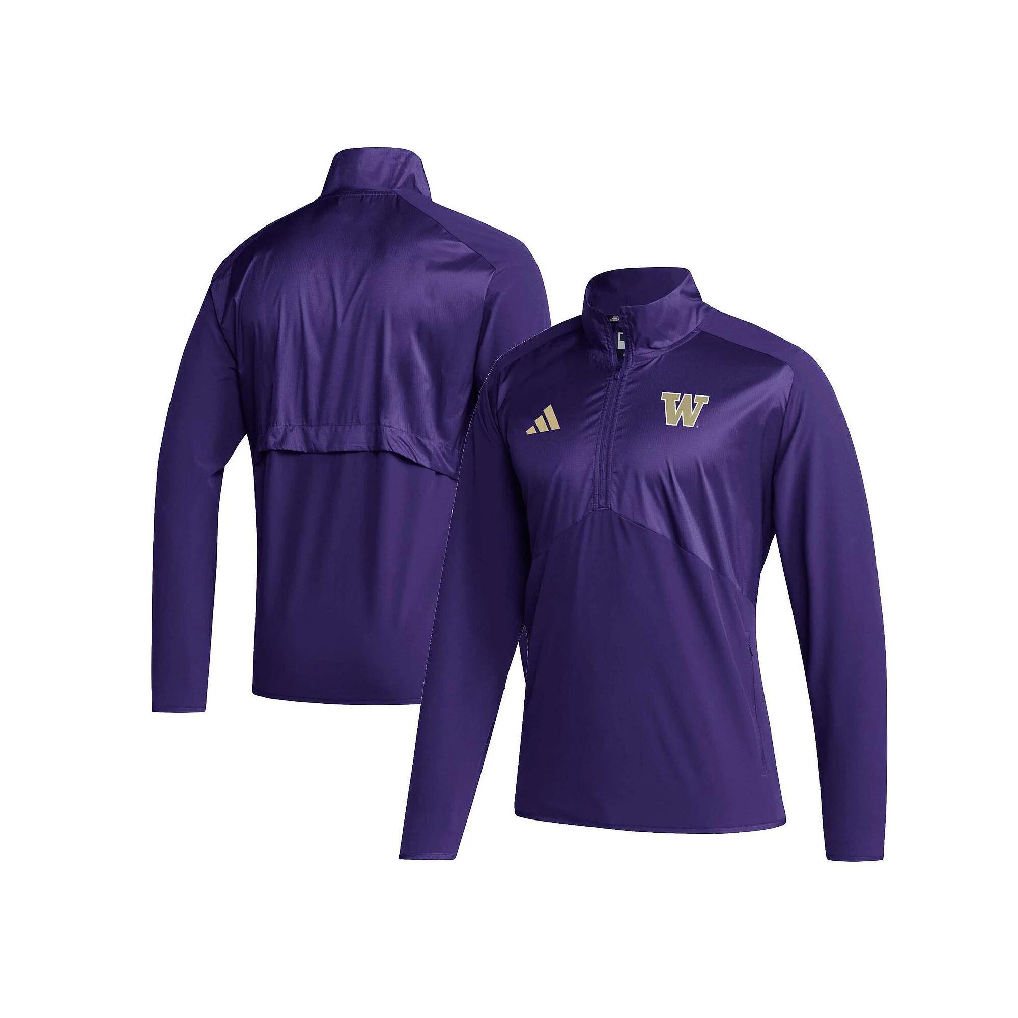 Mens adidas Navy Georgia Tech Yellow Jackets Sideline AEROREADY Raglan Sleeve Quarter-Zip Jacket Nc2 Blue Product Image