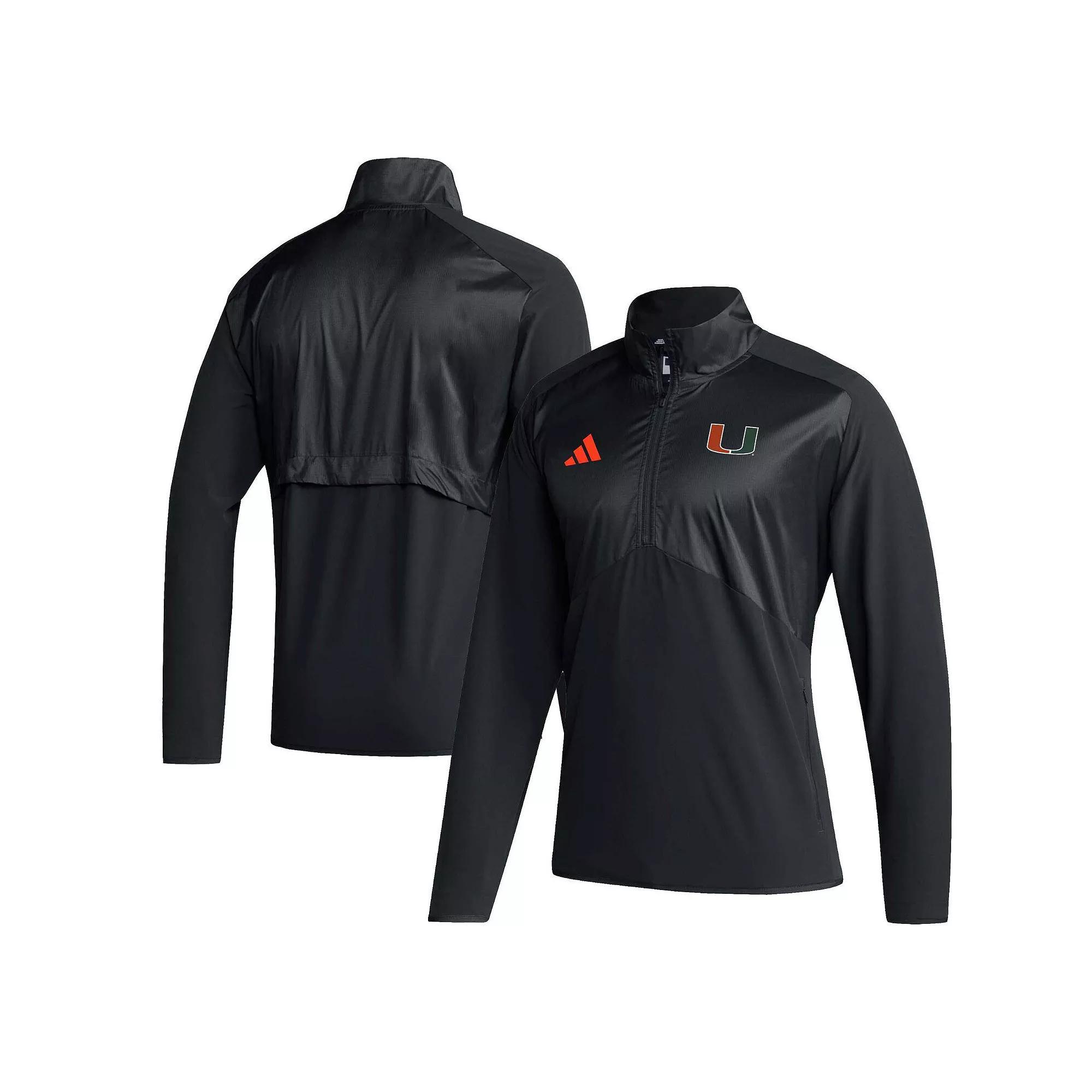 Mens adidas Navy Georgia Tech Yellow Jackets Sideline AEROREADY Raglan Sleeve Quarter-Zip Jacket Nc2 Blue Product Image