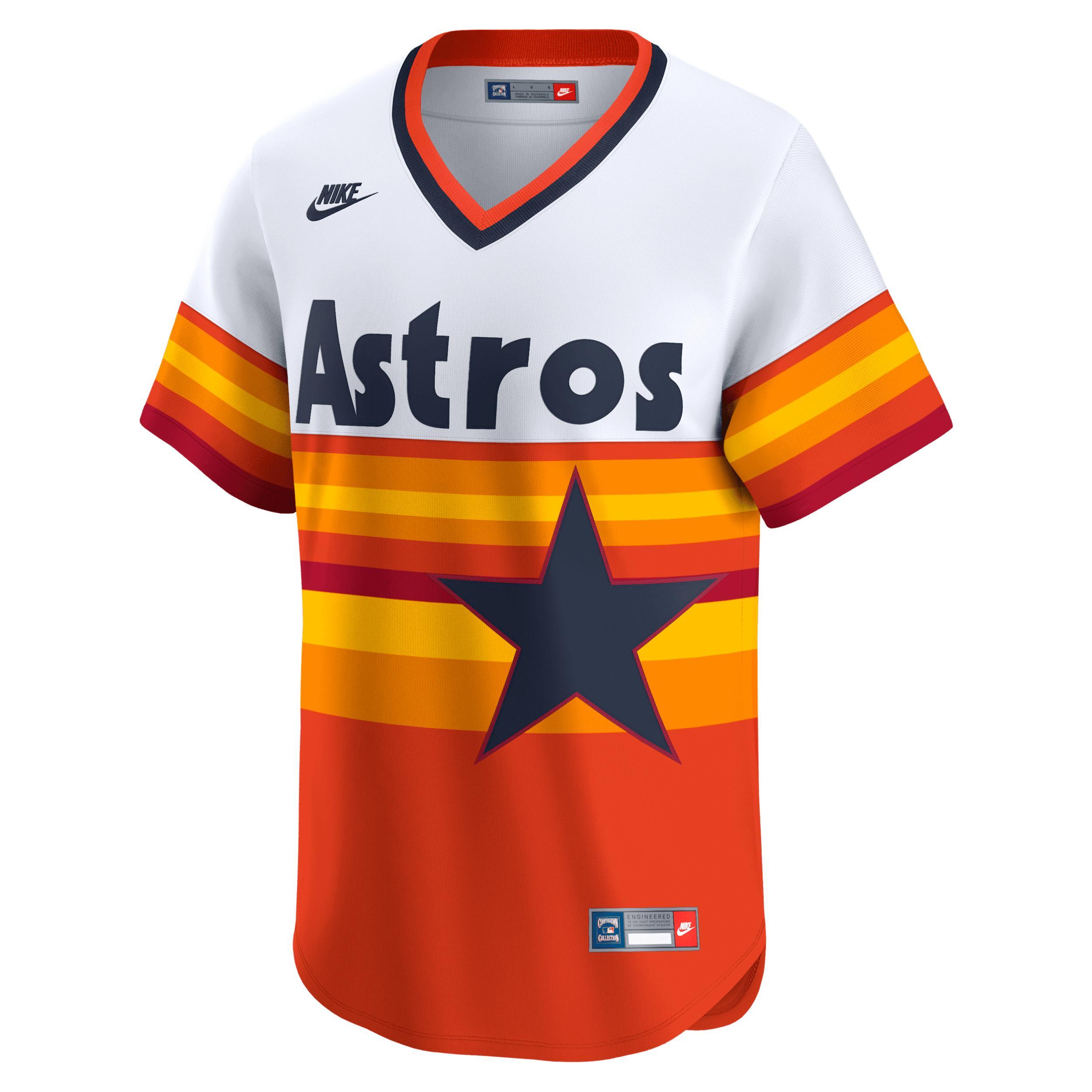 Men's Nike Cream Houston Astros Throwback Cooperstown Collection Limited Jersey, Size: Medium, Beige Product Image