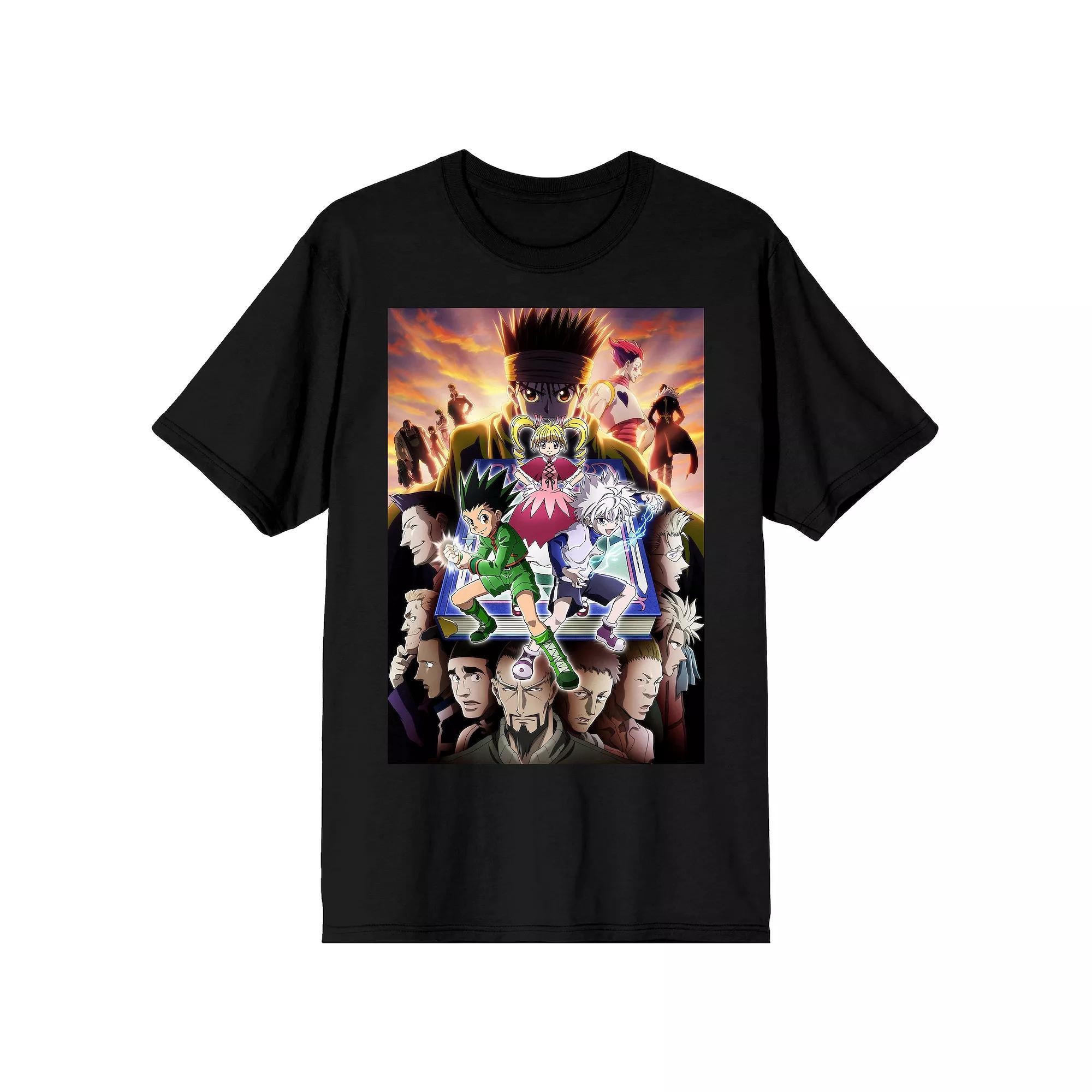 Men's Hunter X Hunter Anime Character Collage Tee, Size: Medium, Black Product Image