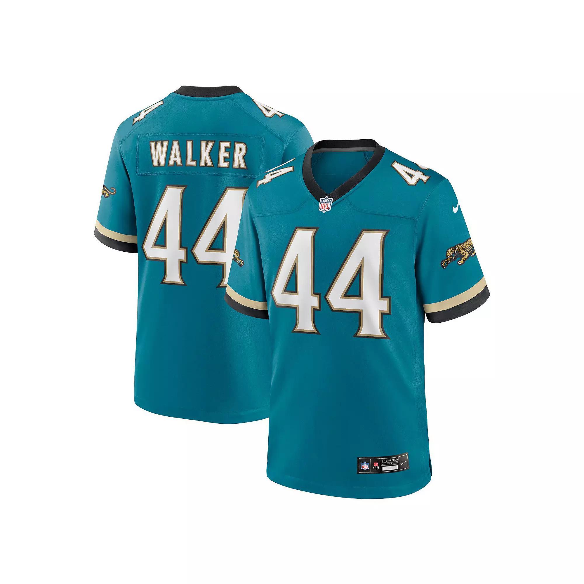 Men's Nike Travon Walker Teal Jacksonville Jaguars Prowler Throwback Player Game Jersey, Size: Large, Blue Product Image
