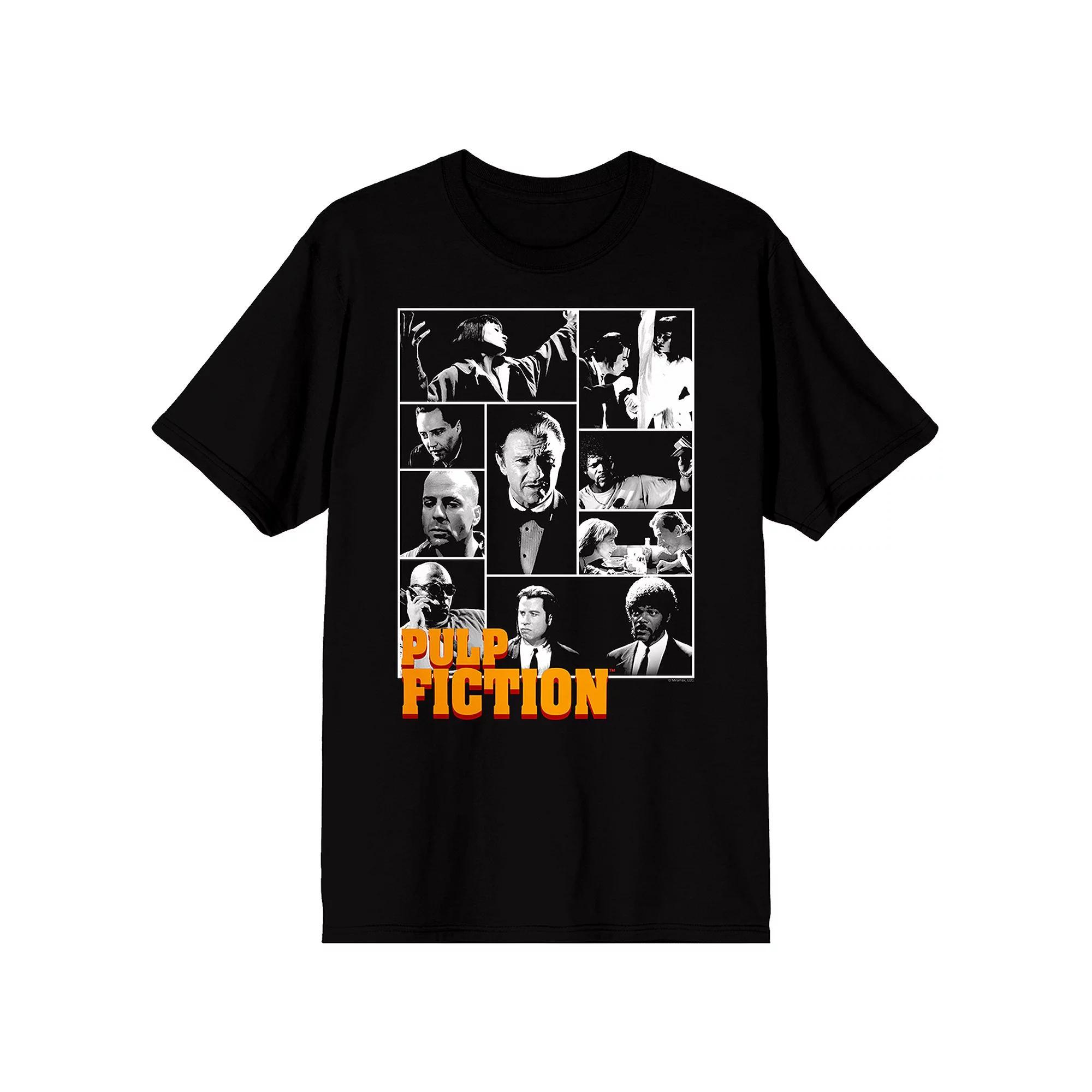 Men's Pulp Fiction Characters Graphic Tee, Size: XL, Black Product Image