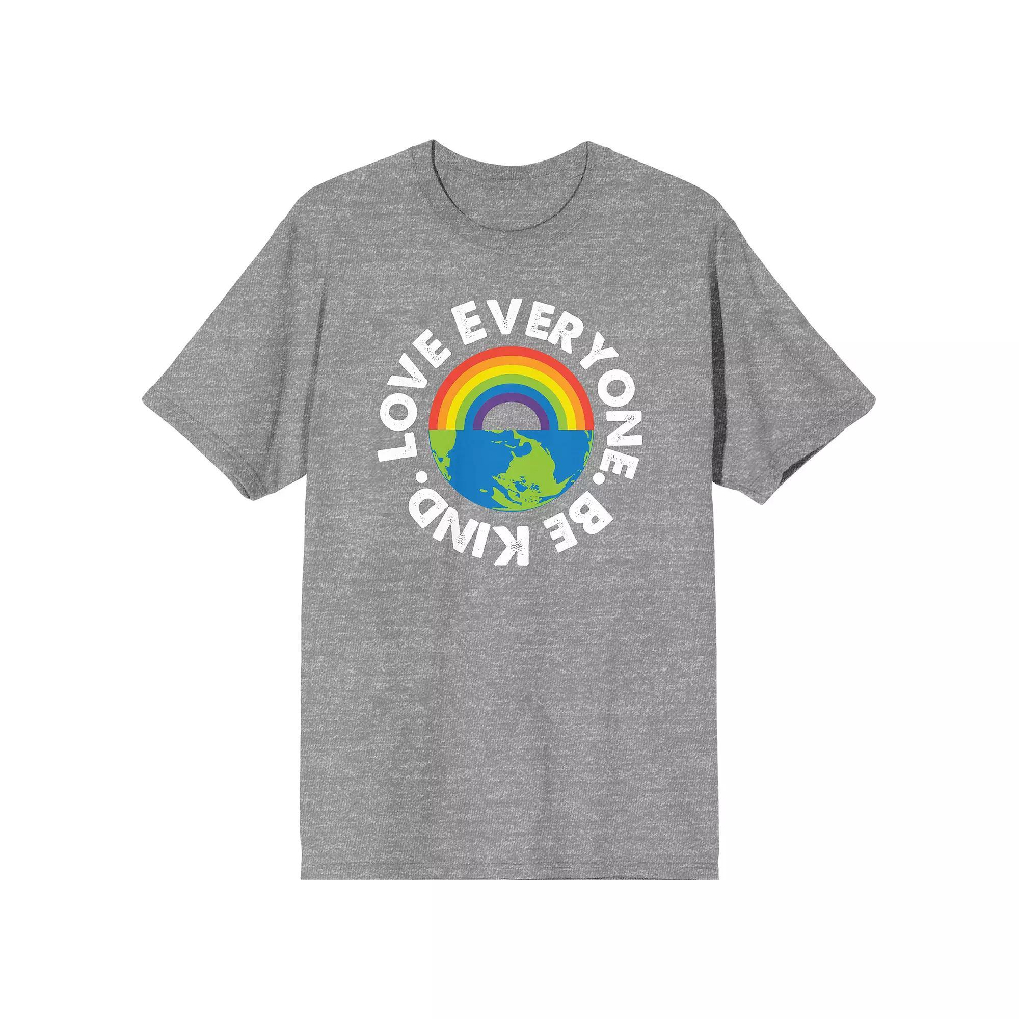 Men's Pride Love Everyone Be Kind Tee, Size: Small, Grey Product Image