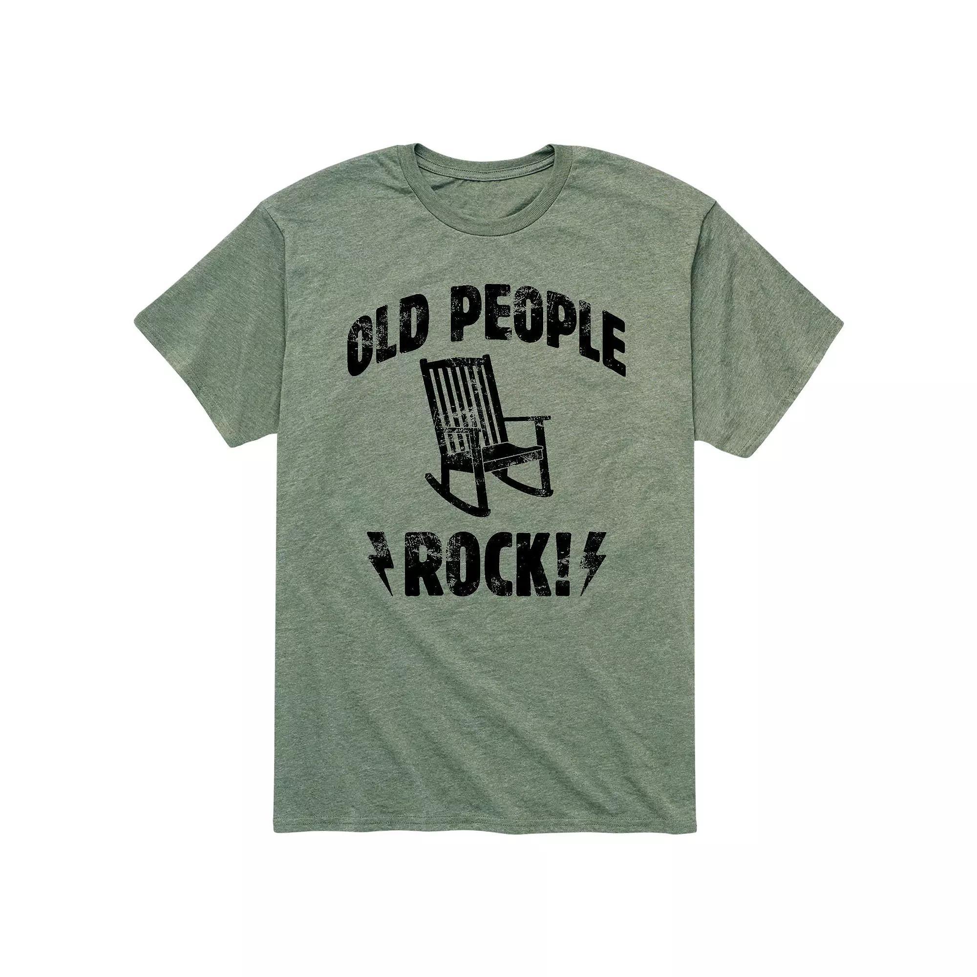 Mens Old People Rock Tee Product Image