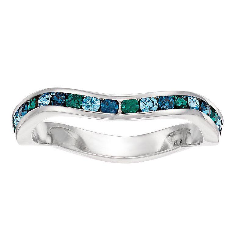 Traditions Jewelry Company Multicolor Crystal Wave Ring, Womens Purple Team Product Image
