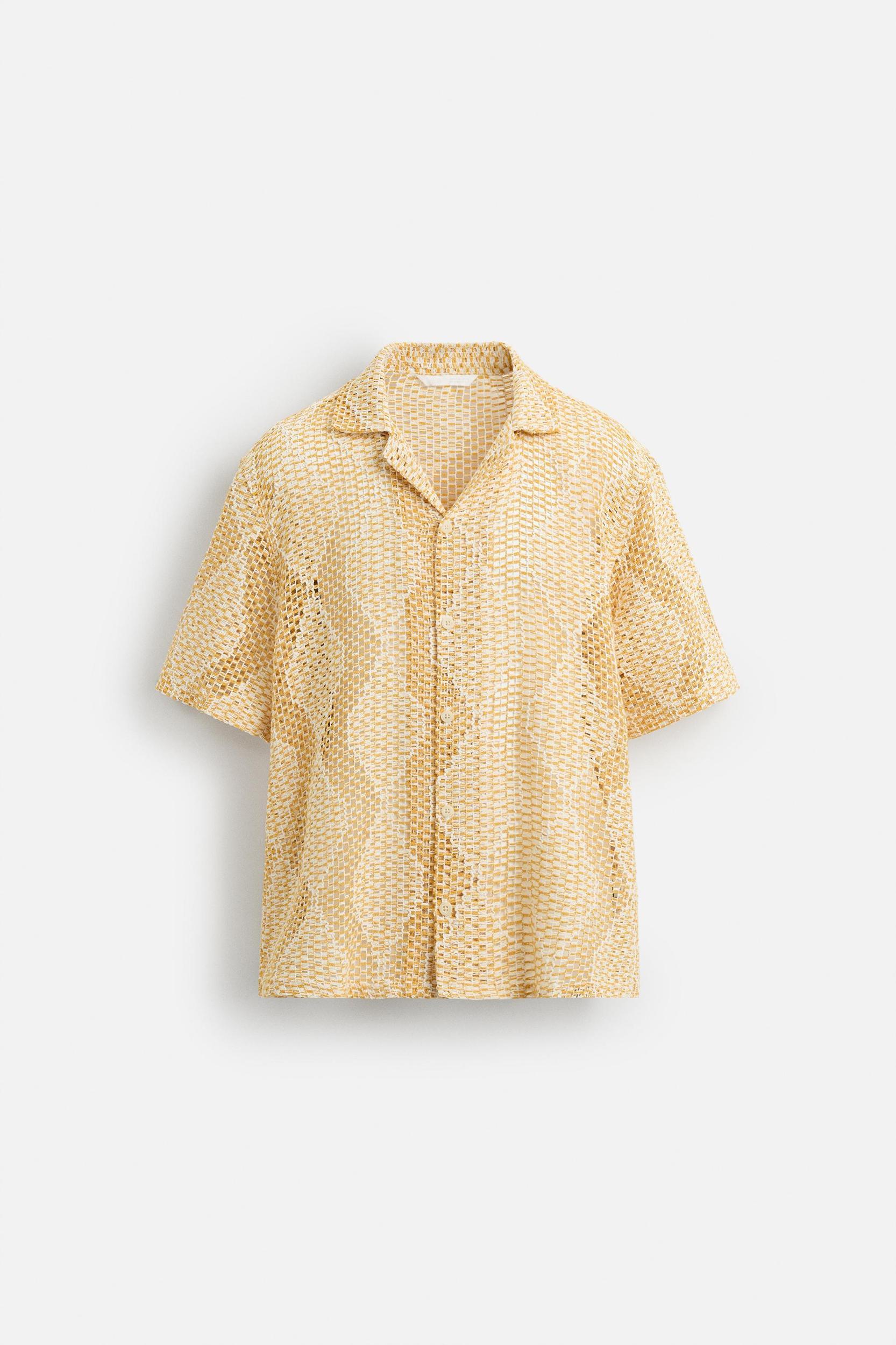 TEXTURED CROCHET SHIRT Product Image
