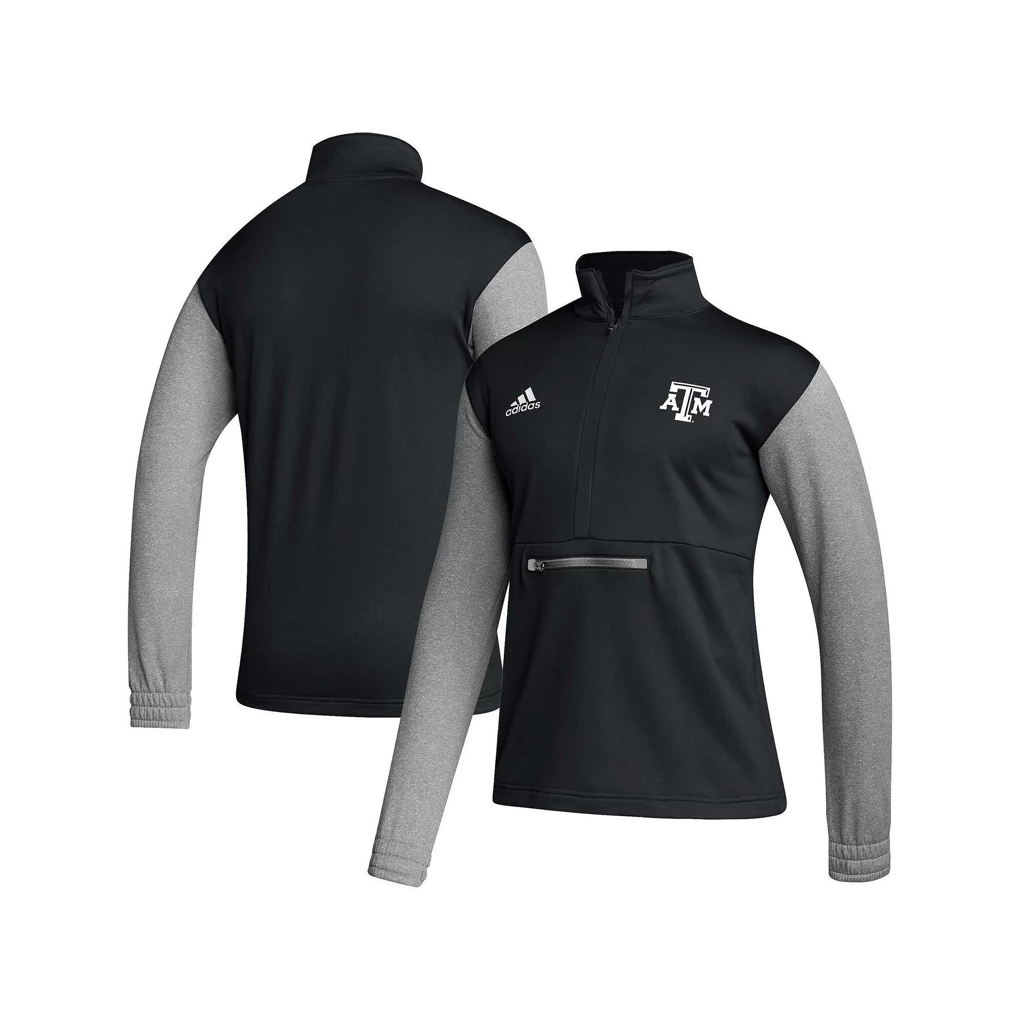 Men's adidas Black Indiana Hoosiers Team Issue AEROREADY Quarter-Zip Jacket, Size: Large Product Image