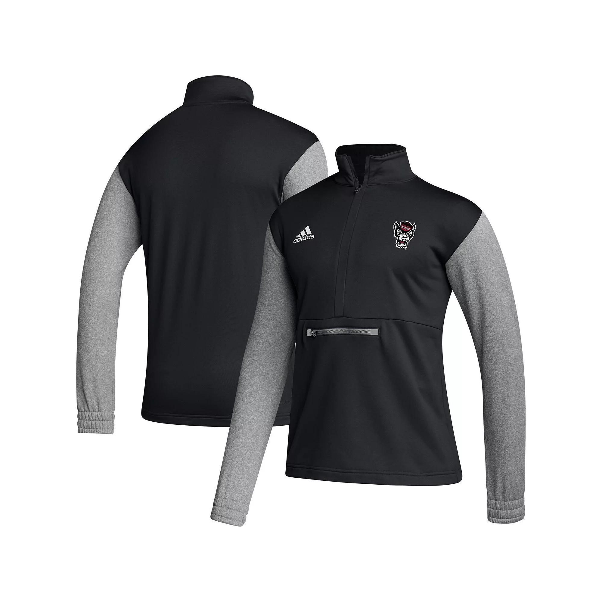 Men's adidas Black NC State Wolfpack Sideline AEROREADY Half-Zip Top, Size: Medium, Nst Black Product Image