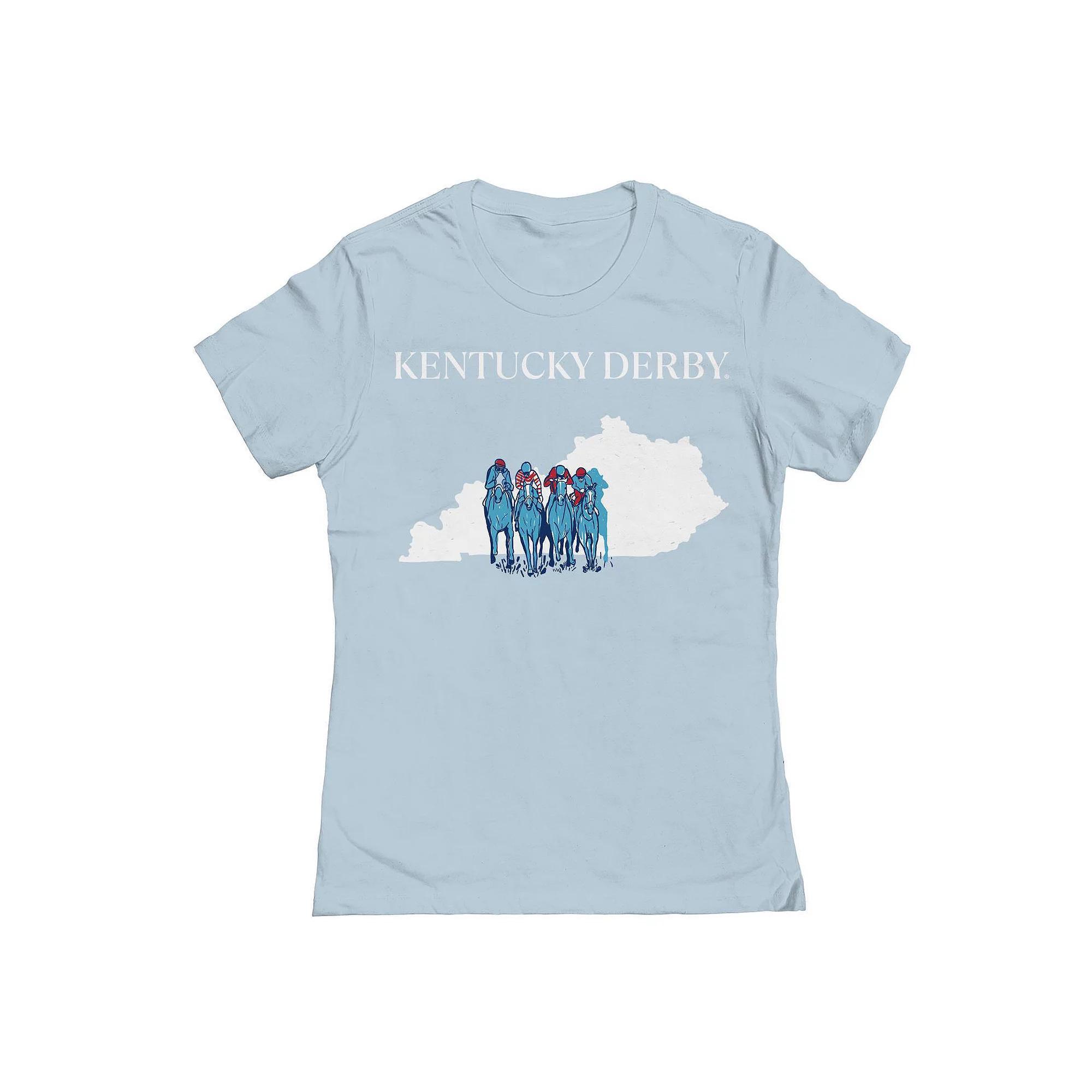 Juniors' Horizontal Logo Kentucky Derby Graphic T-Shirt, Women's, Size: XL, Grey Gray Product Image