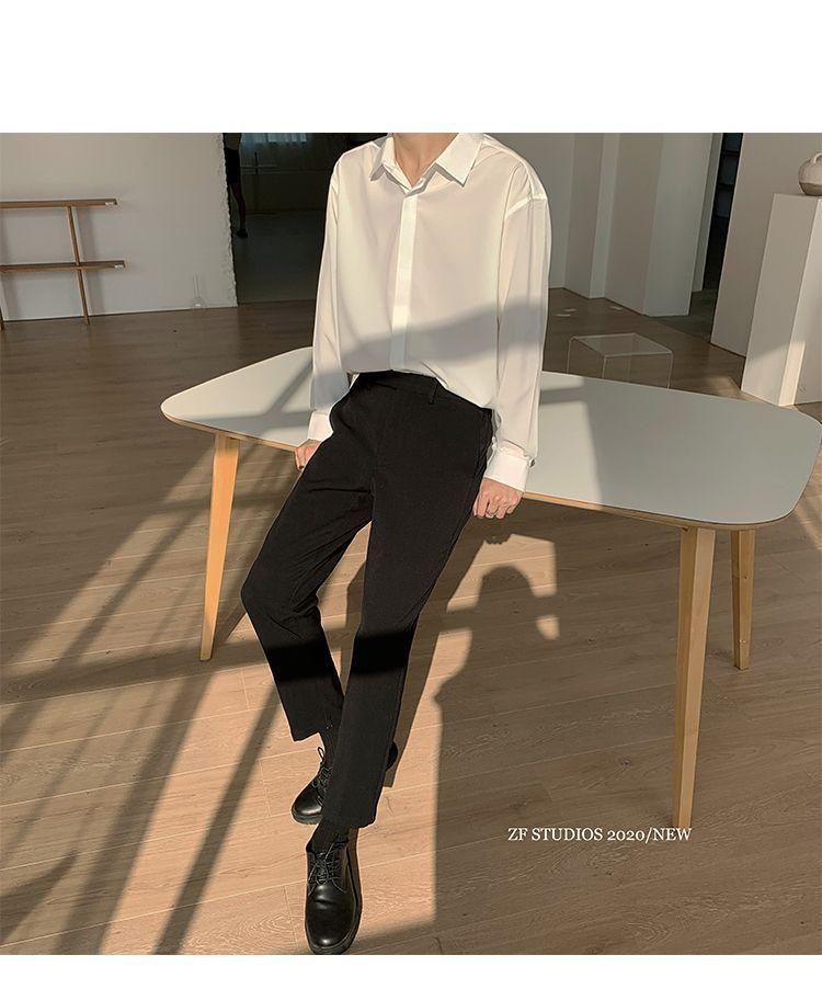 Long-Sleeve Plain Shirt Product Image