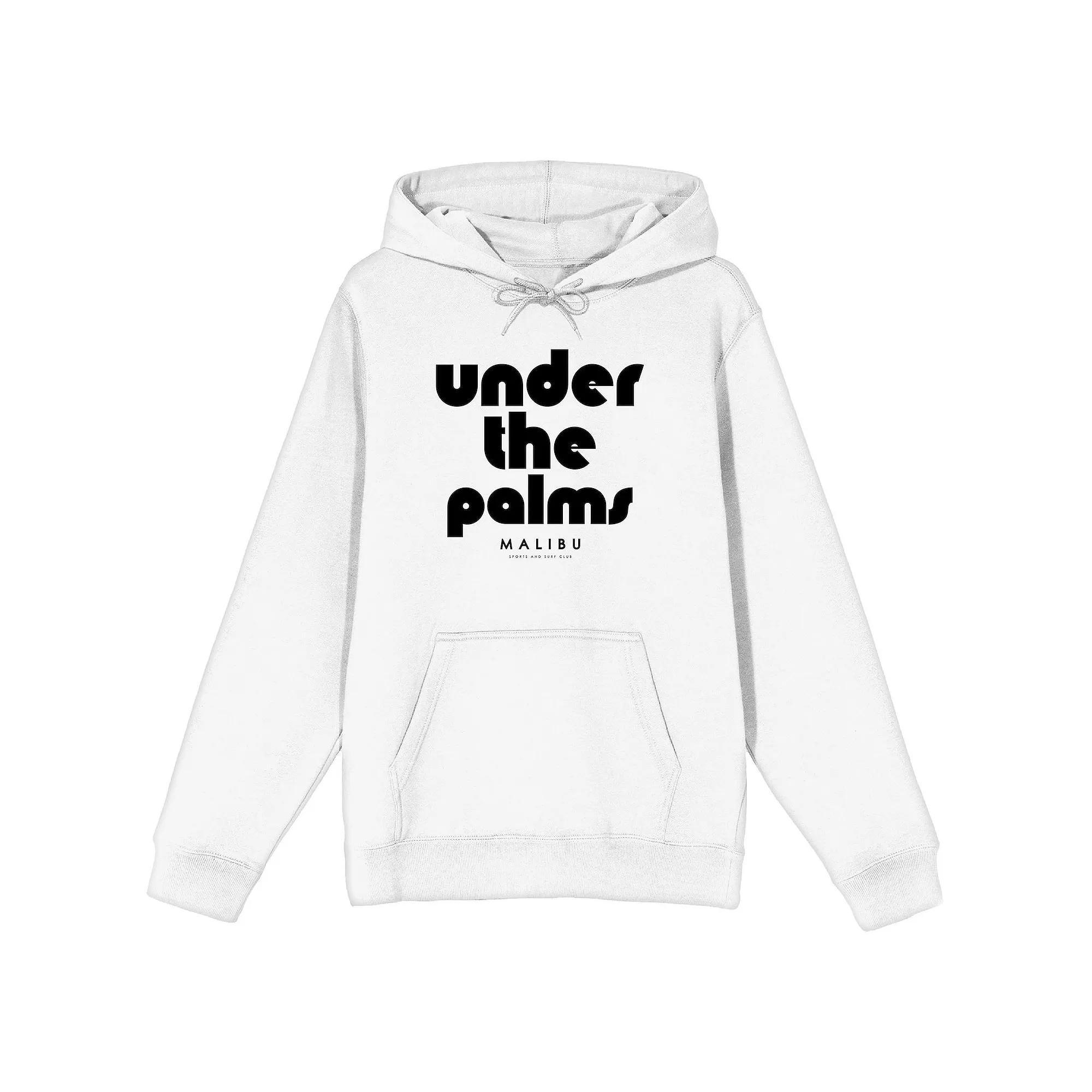 Men's Under The Palms Malibu Graphic Hoodie, Size: Small, White Product Image