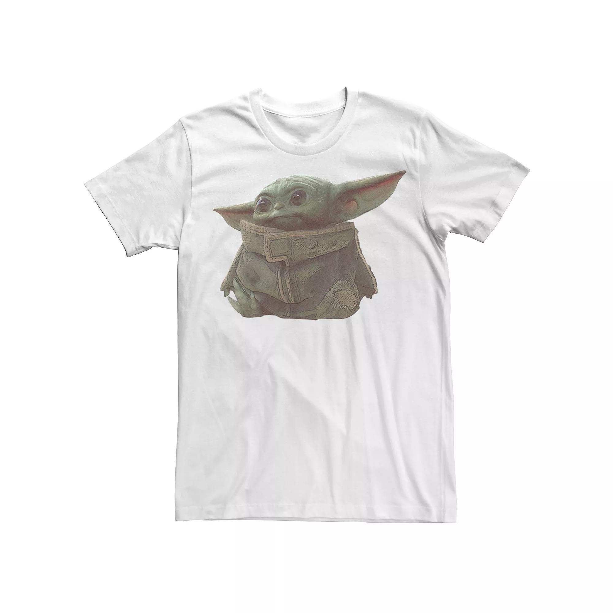 Men's Star Wars The Mandalorian The Child aka Baby Yoda Sitting Tee, Size: Medium, White Product Image