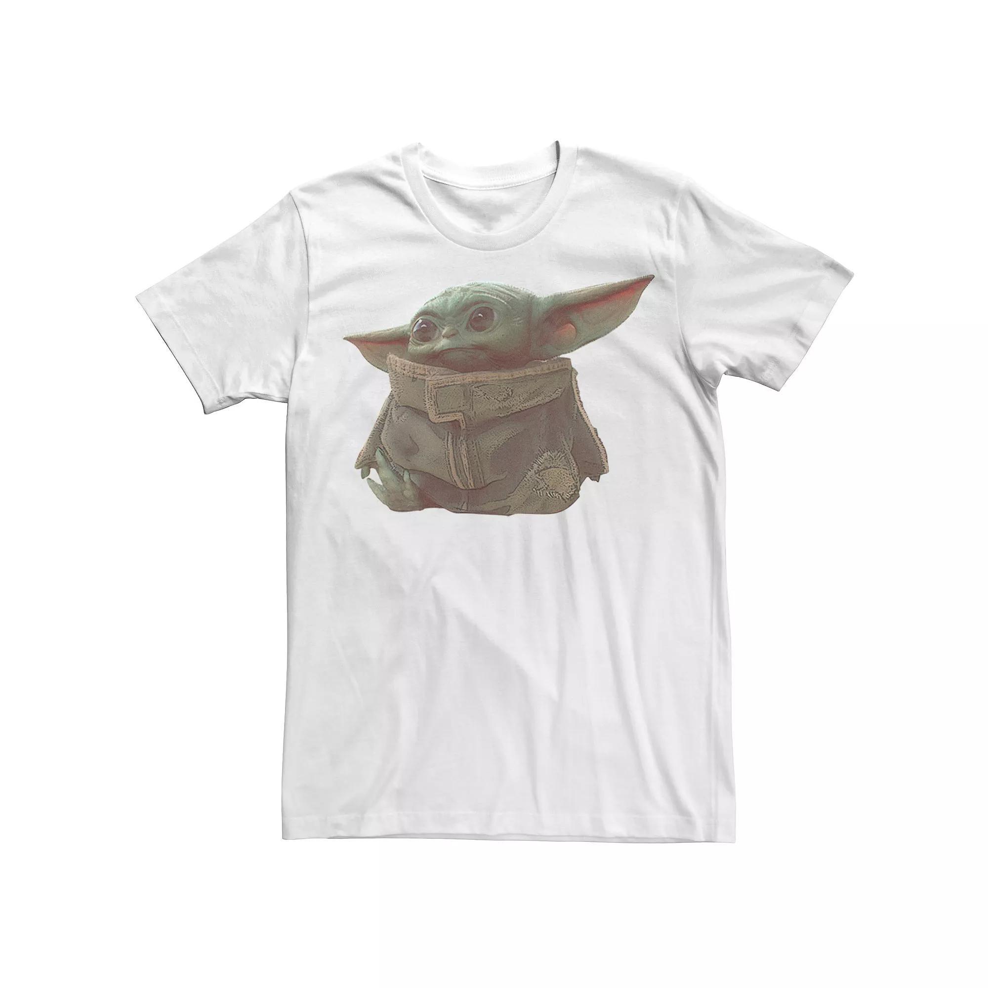 Men's Star Wars The Mandalorian The Child aka Baby Yoda Sitting Tee, Size: Medium, White Product Image