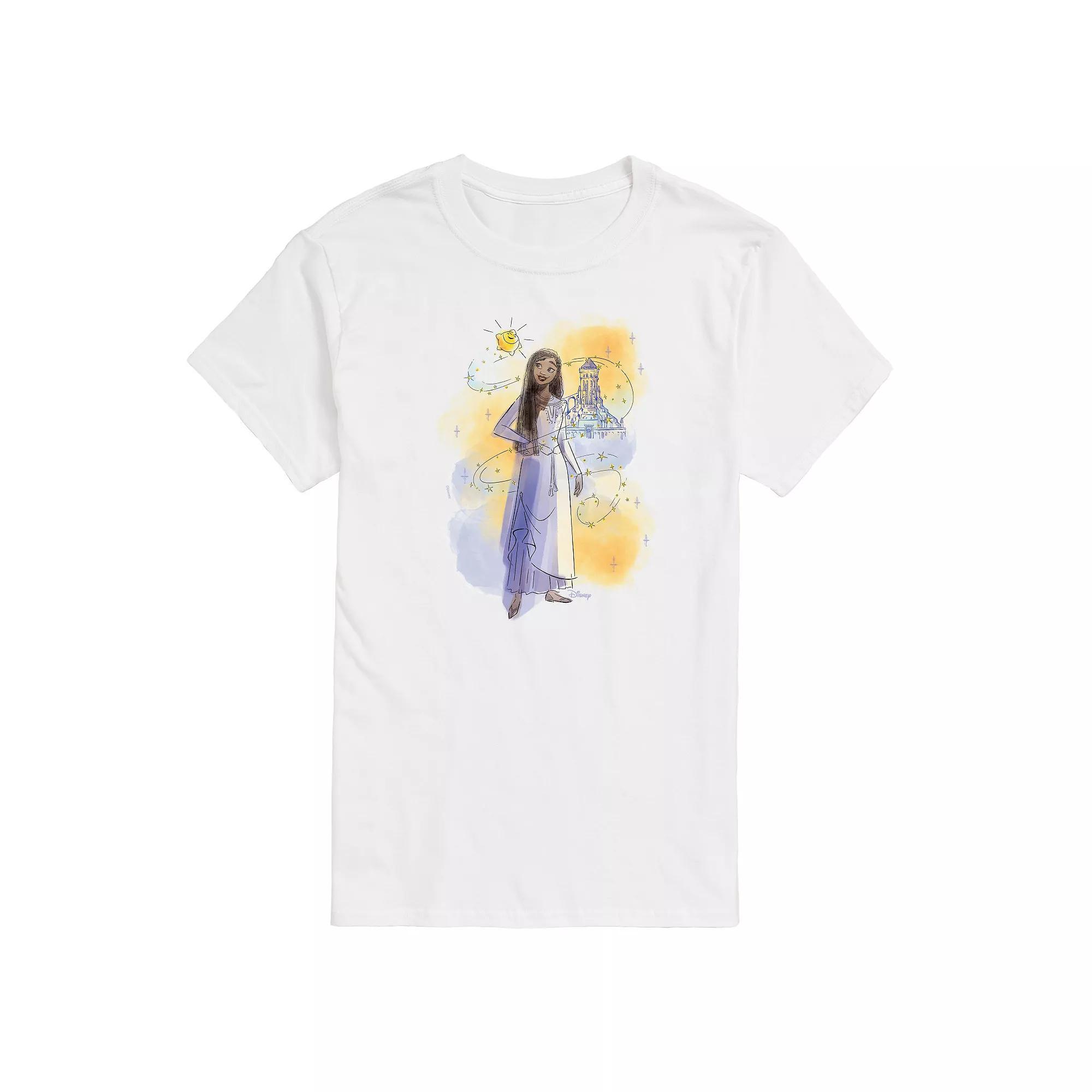 Disneys Wish Big & Tall Asha And Star Graphic Tee, Mens Product Image