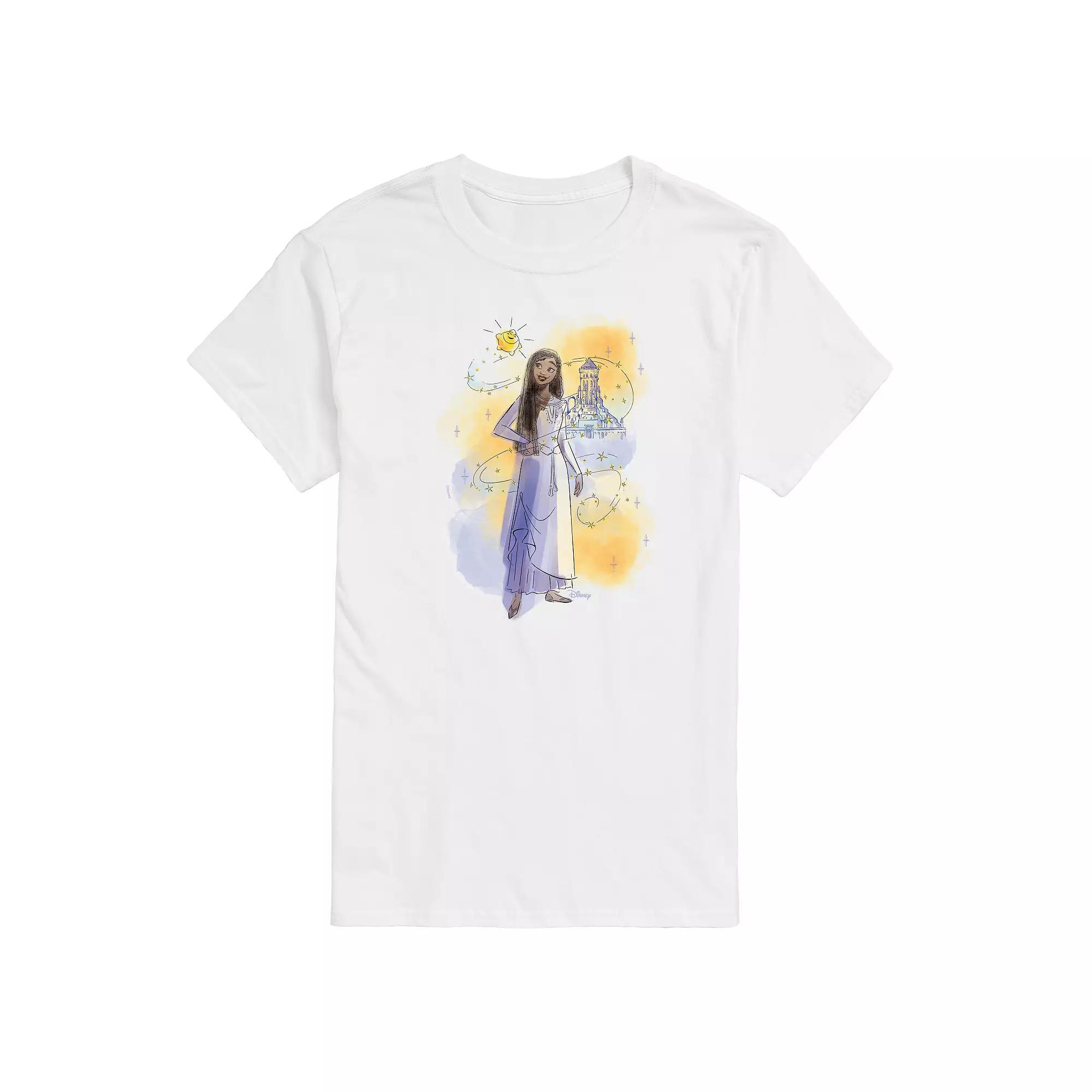 Disneys Wish Big & Tall Asha And Star Graphic Tee, Mens Product Image