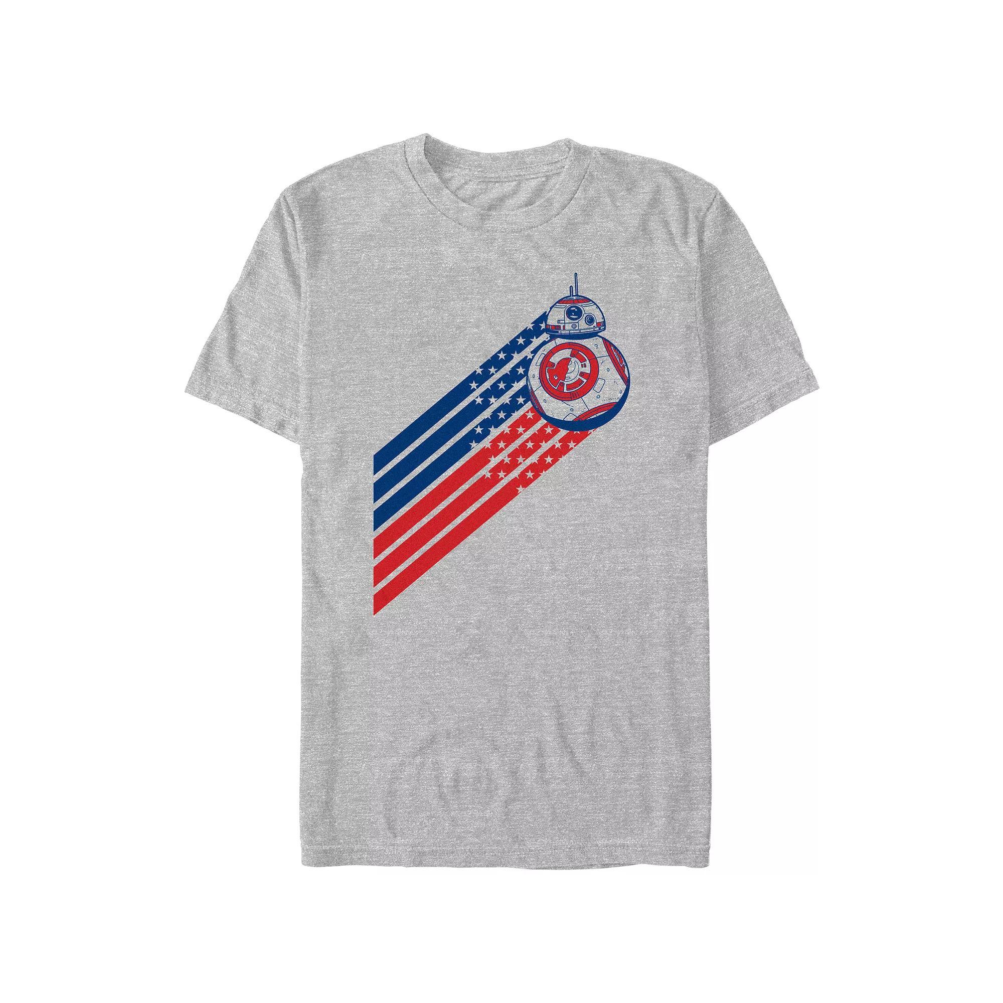 Men's Star Wars BB-8 Americana Graphic Tee, Size: XL, Athletic Grey Product Image