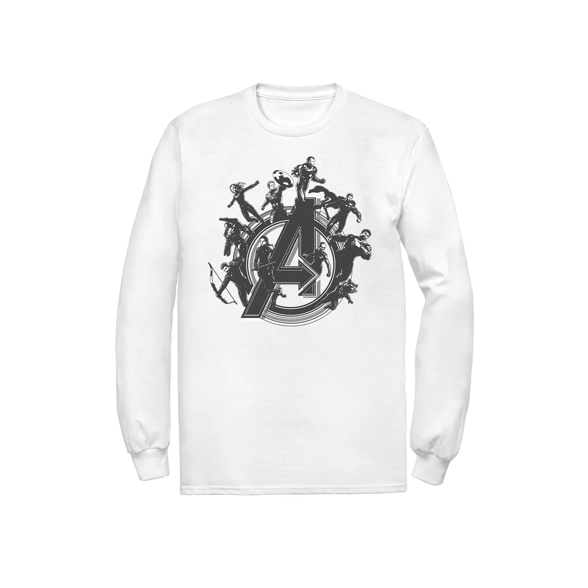 Men's Marvel Avengers Flying Heroes Tee, Size: Large, White Product Image