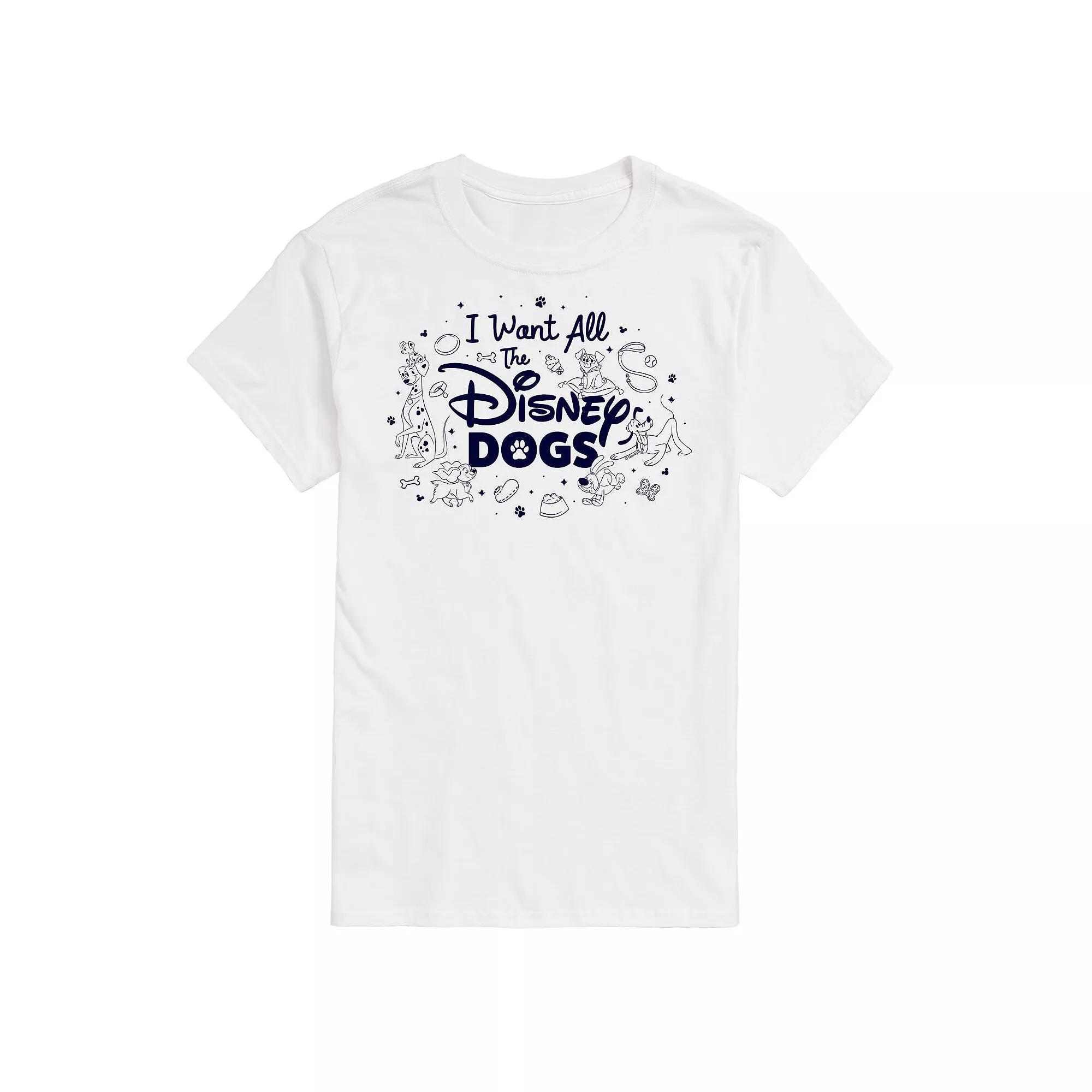 Disney Mens I Want All The Disney Dogs Graphic Tee Product Image