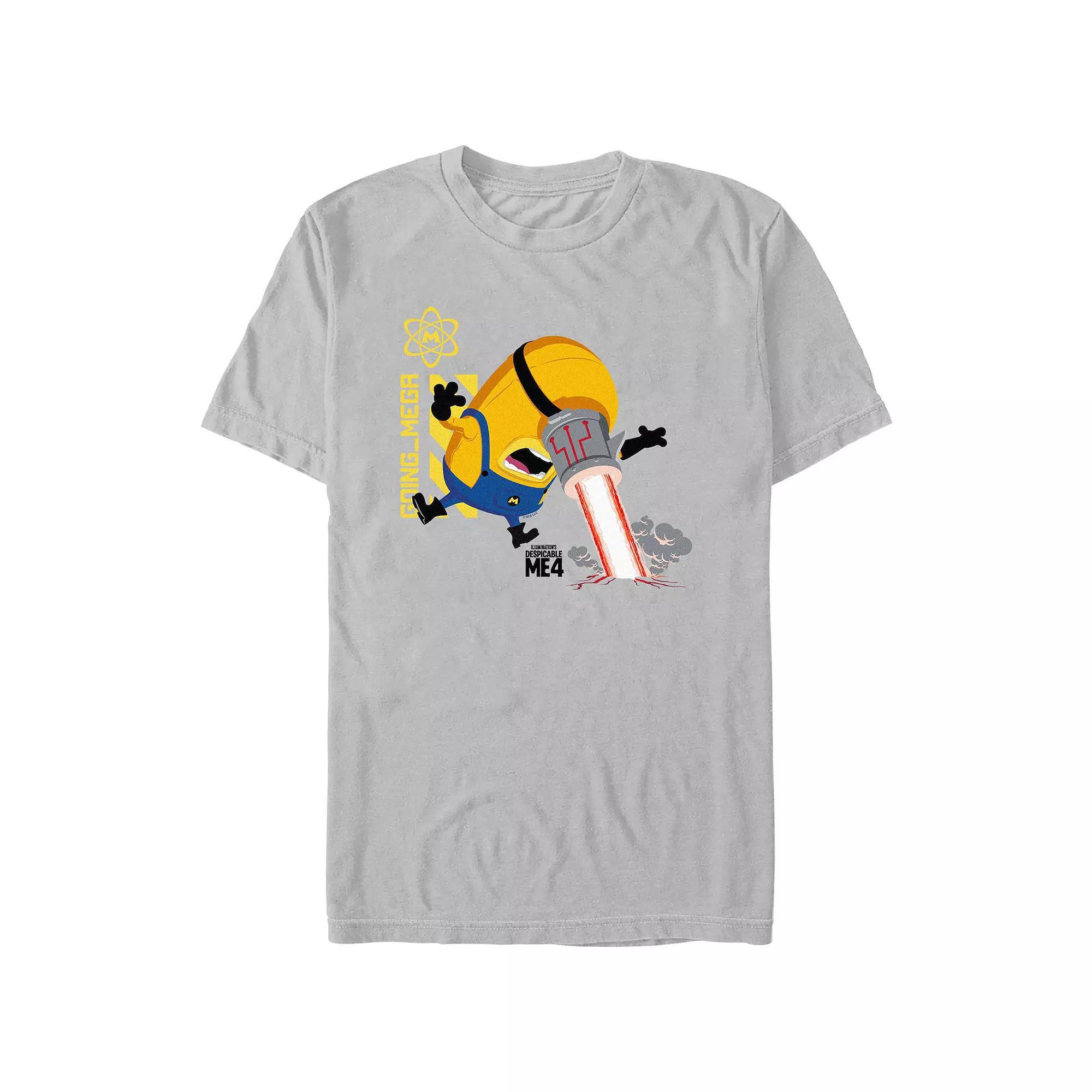 Men's Despicable Me 4 Going Mega Graphic Tee, Size: XS, Silver Product Image