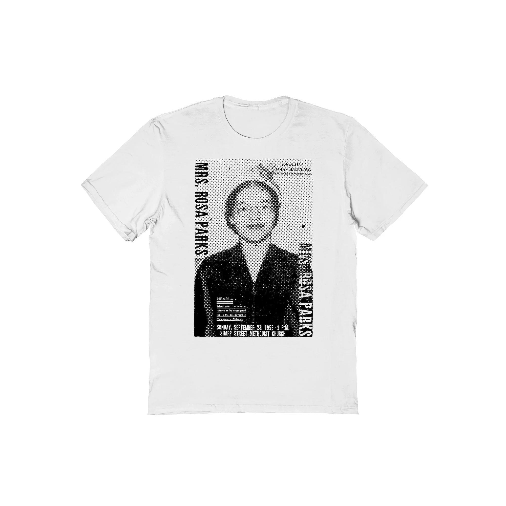 Men's Poster Graphic T-Shirt, Size: Large, White Product Image