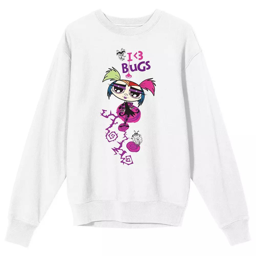 Men's Growing Up Creepie "I 3 Bugs" Long Sleeve Graphic Tee, Size: Small, White Product Image