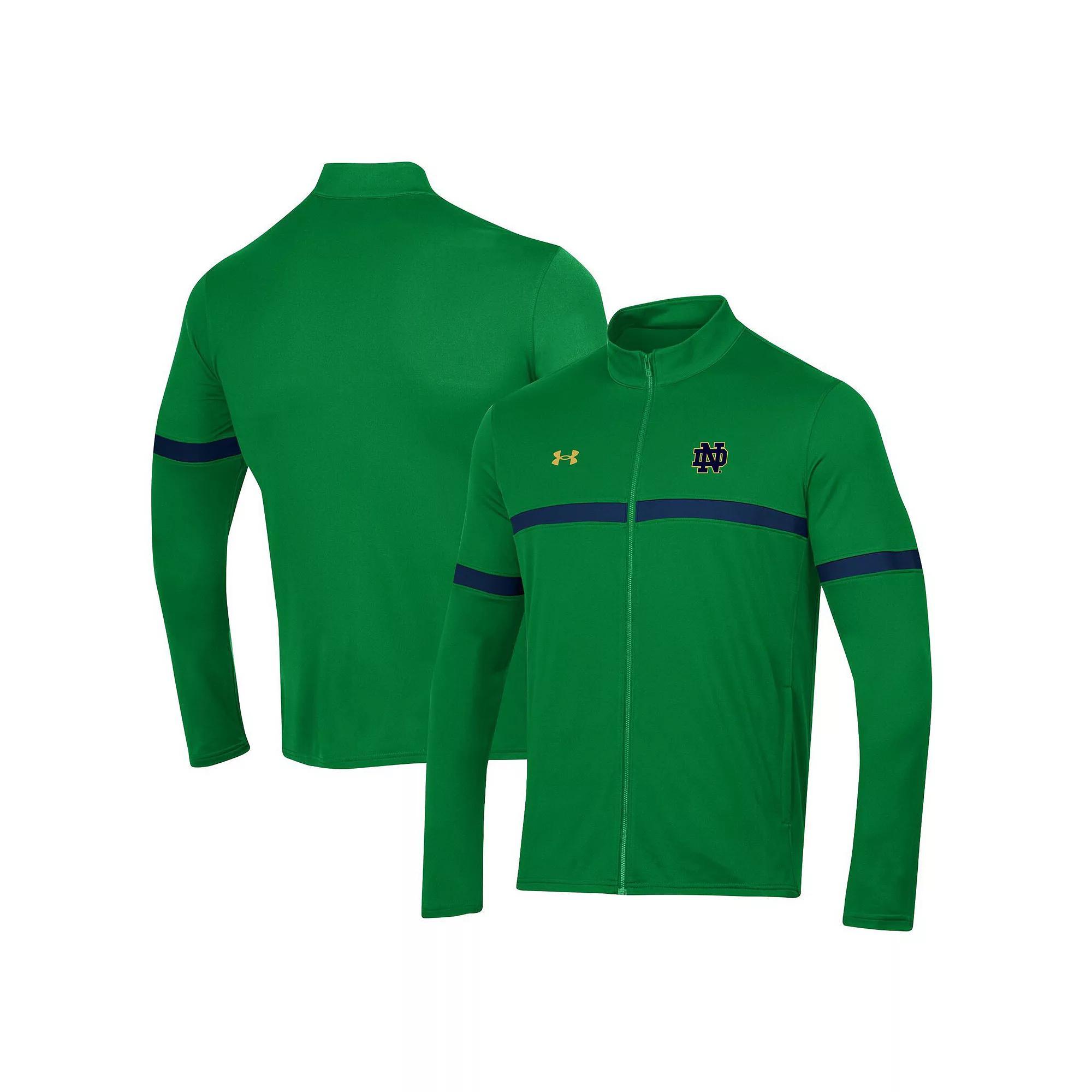 Men's Under Armour Green Notre Dame Fighting Irish 2023 Assist Warm Up Full-Zip Jacket, Size: Small Product Image