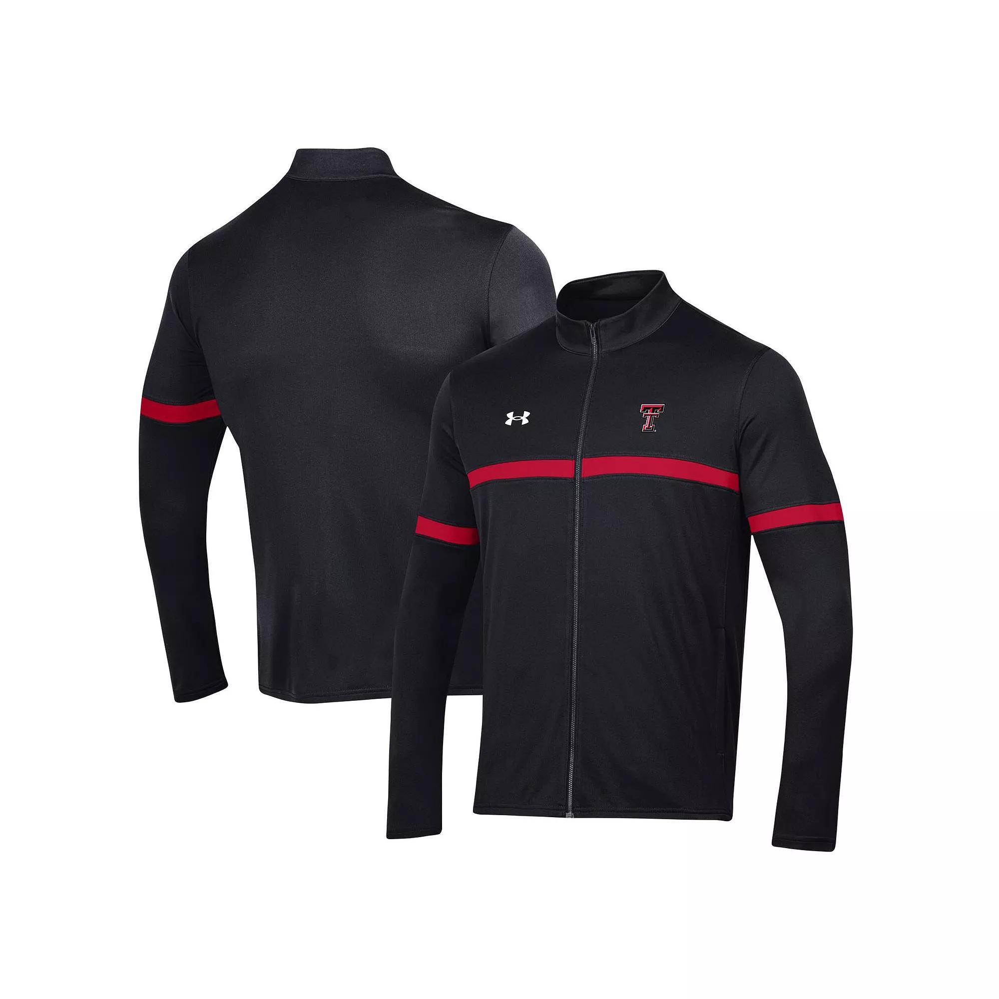 Men's Under Armour Black Texas Tech Red Raiders 2023 Assist Warm Up Full-Zip Jacket, Size: Large Product Image
