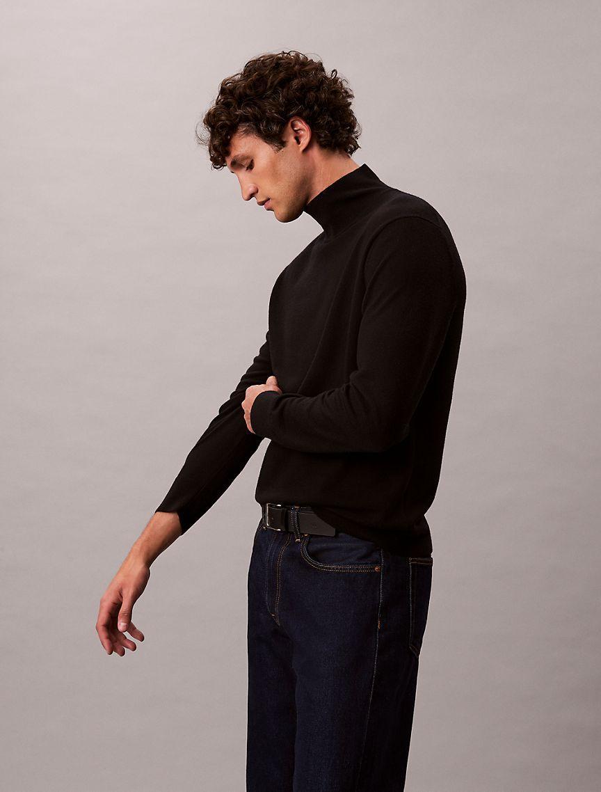 Merino Wool Mock Neck Sweater Product Image