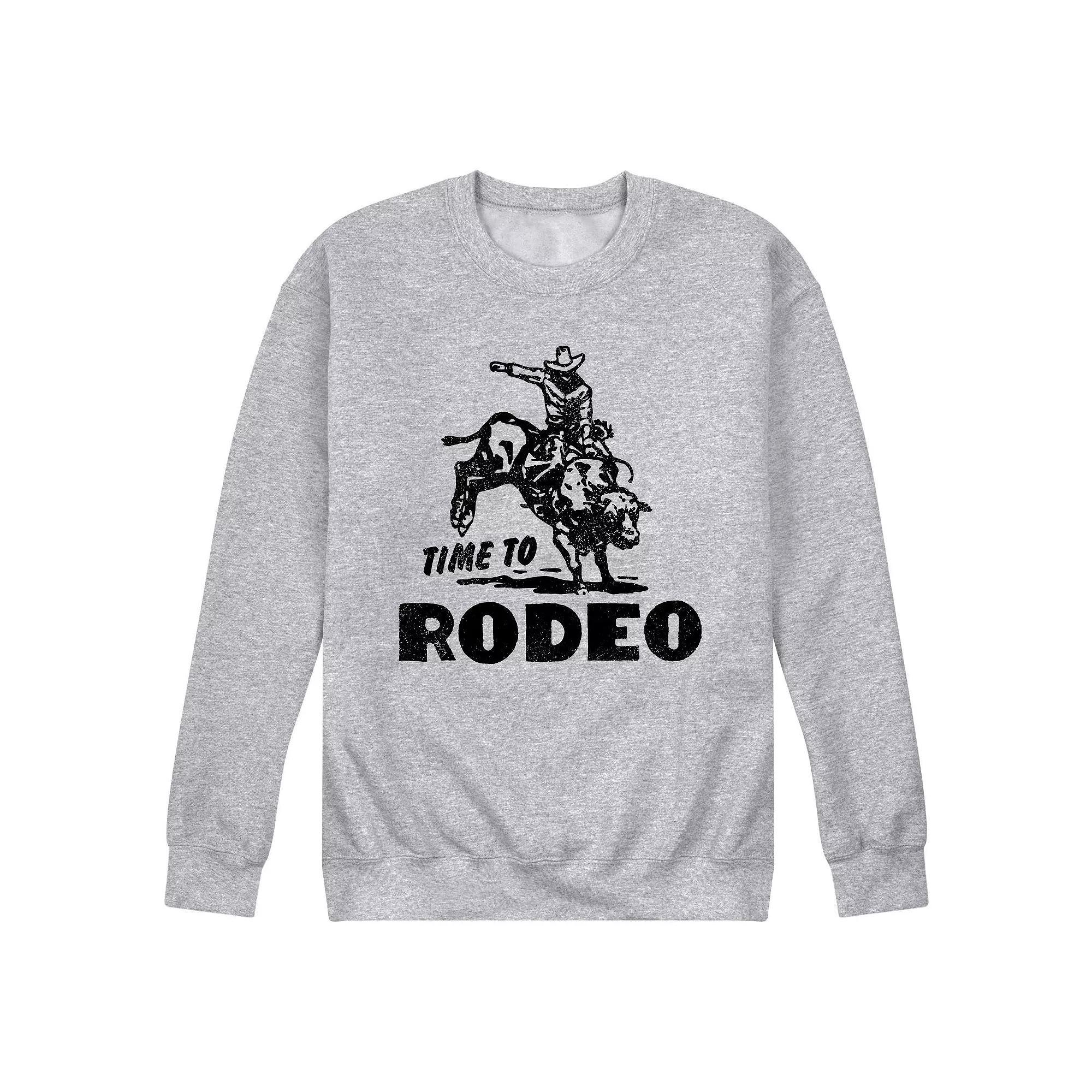 Mens Time To Rodeo Sweatshirt Athletic Grey Product Image