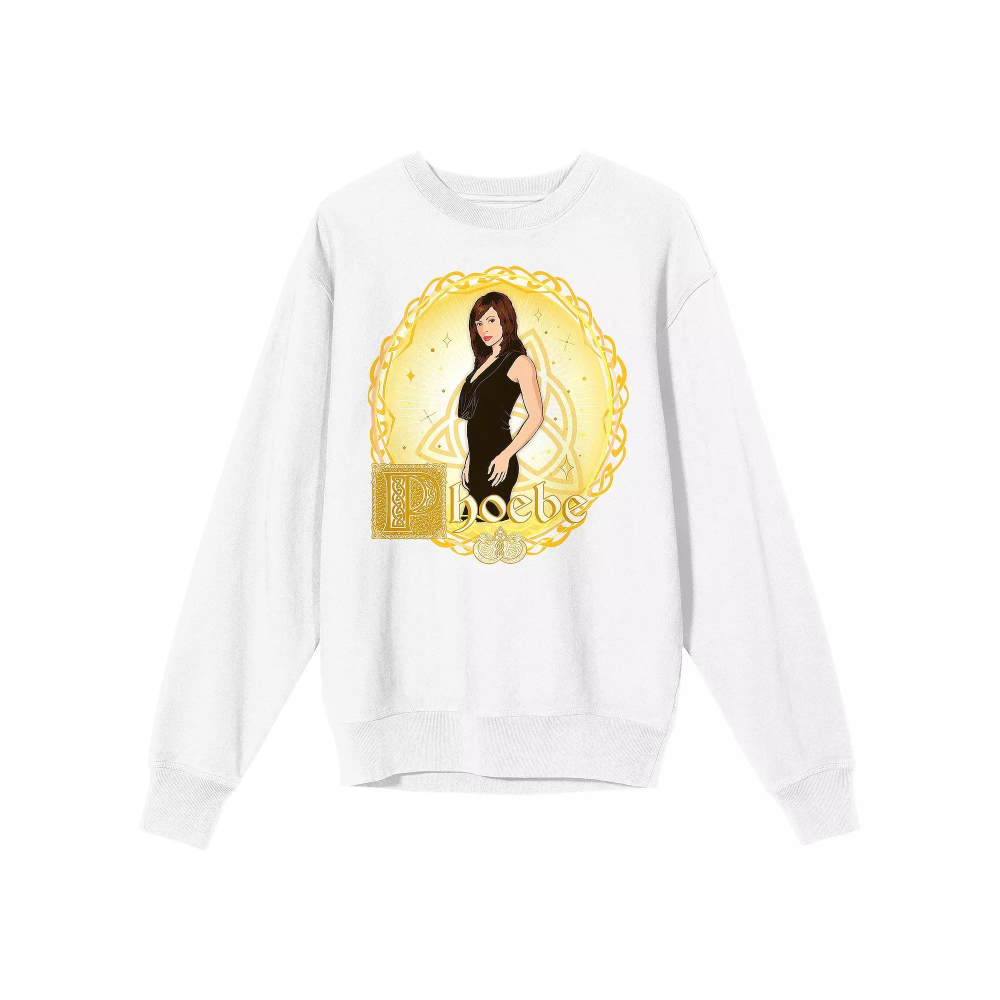Men's Bioworld Charmed 1998 Phoebe Halliwell Portrait Long Sleeve Graphic Tee, Size: Large 30, White Product Image