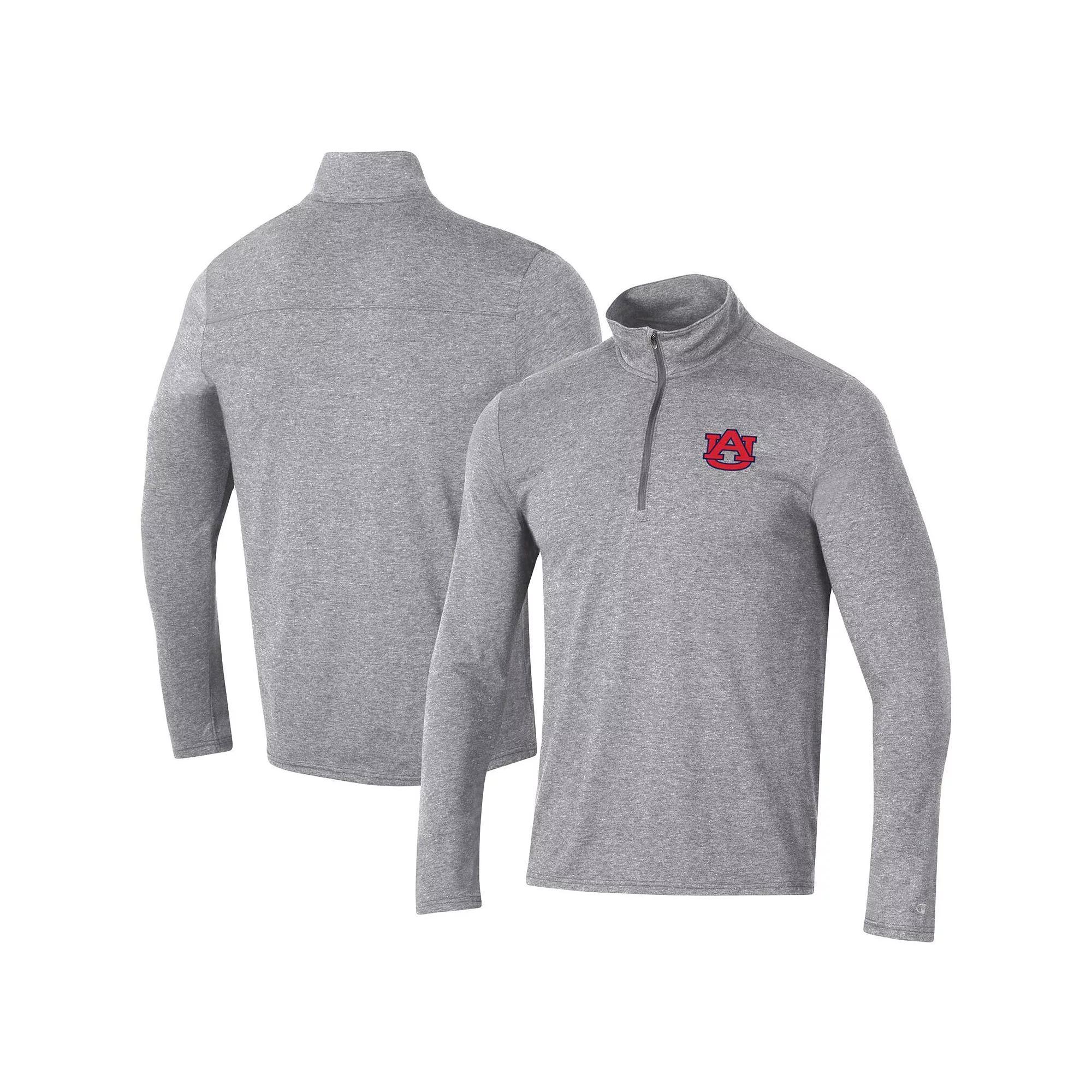 Mens Champion Heathered Gray Auburn Tigers Field Day Team Quarter-Zip Jacket Product Image