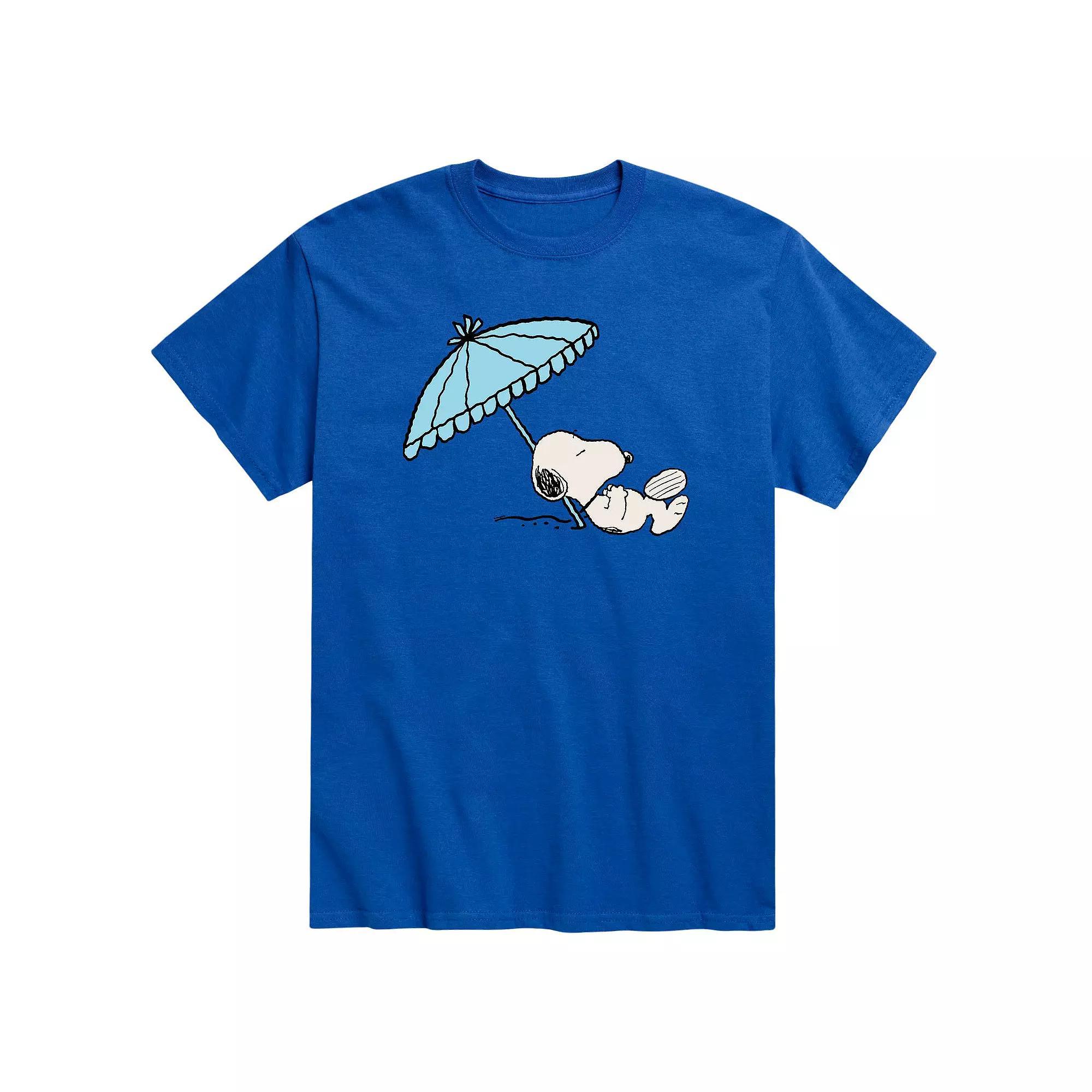 Mens Peanuts Snoopy Beach Umbrella Tee Product Image