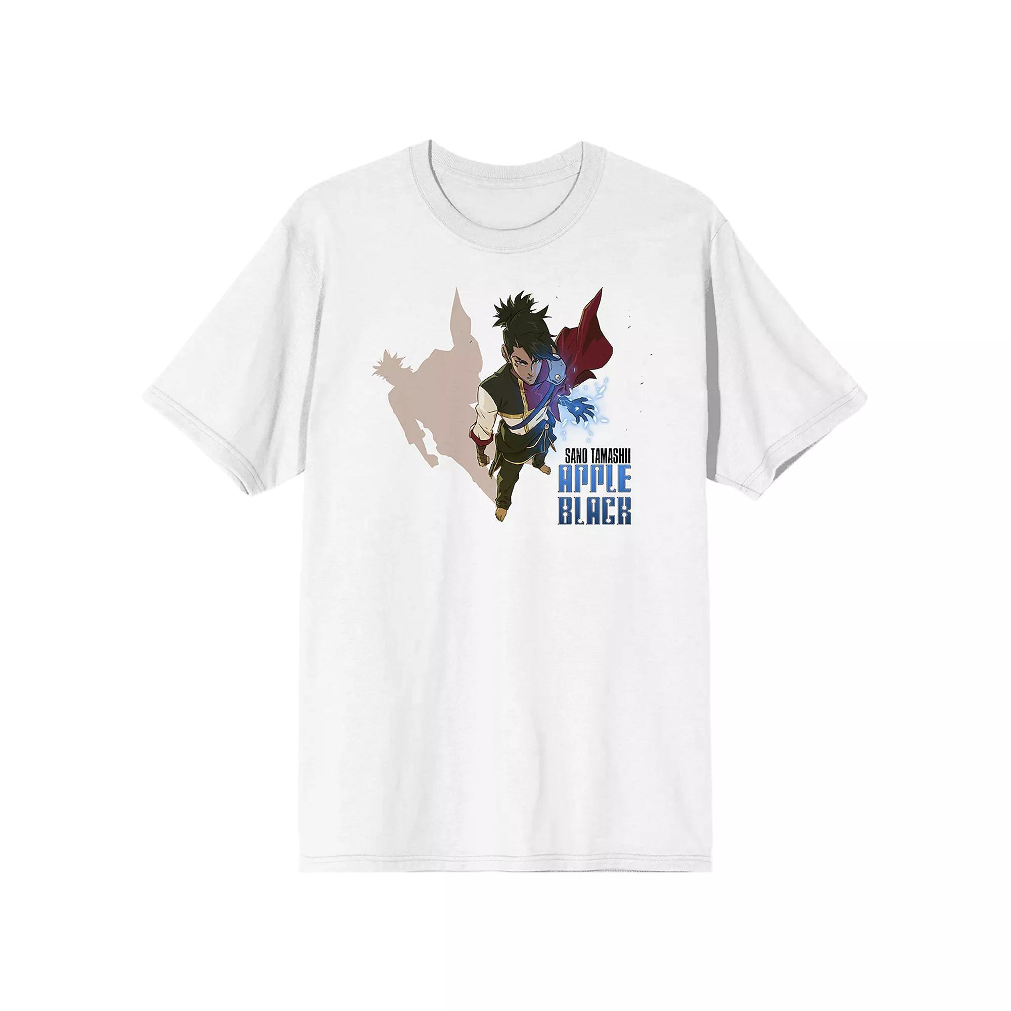Men's Apple Black Sano Tamashii Graphic Tee, Size: Large 30, White Product Image
