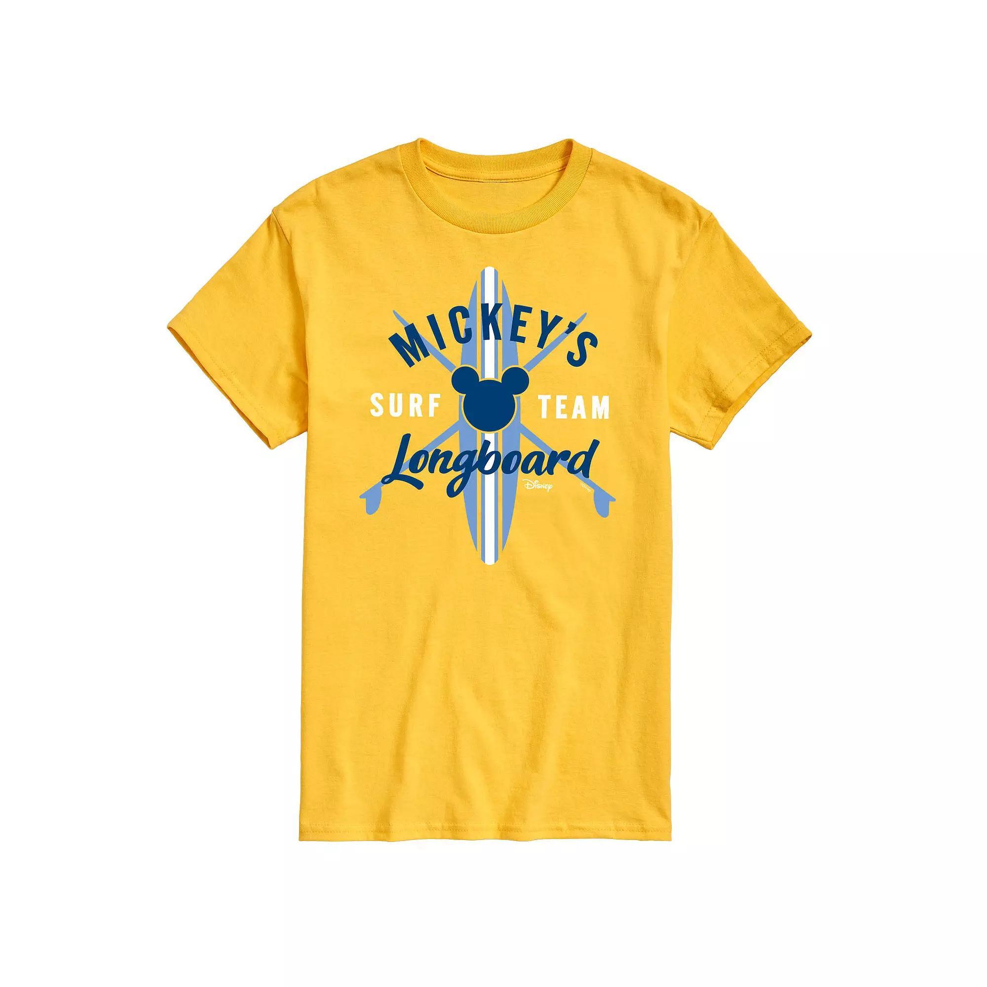 Disneys Mickey Mouse Mens Mickeys Surf Team Longboard Graphic Tee Product Image