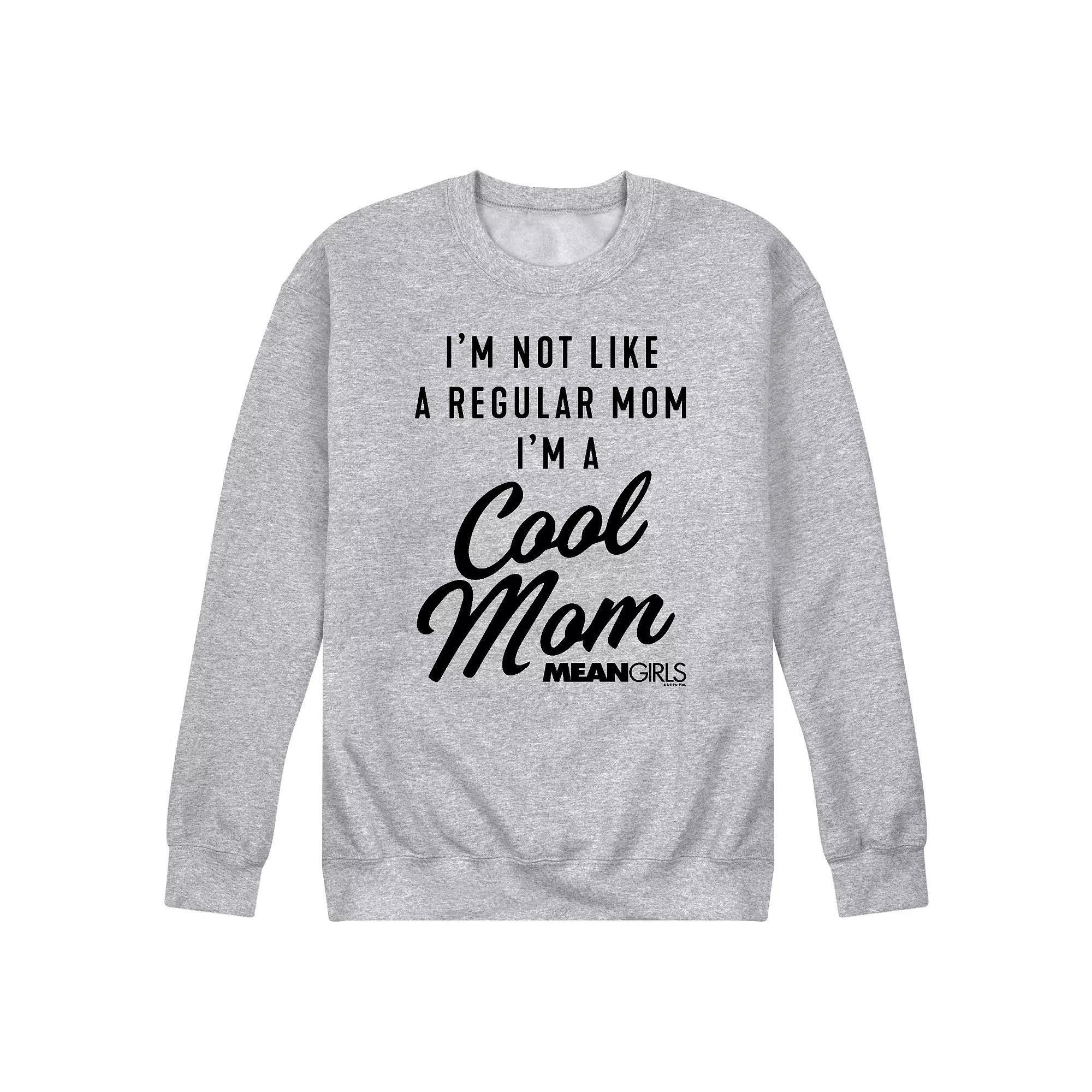 Men's Mean Girls Cool Mom Fleece Sweatshirt, Size: XXL, Grey Gray Product Image