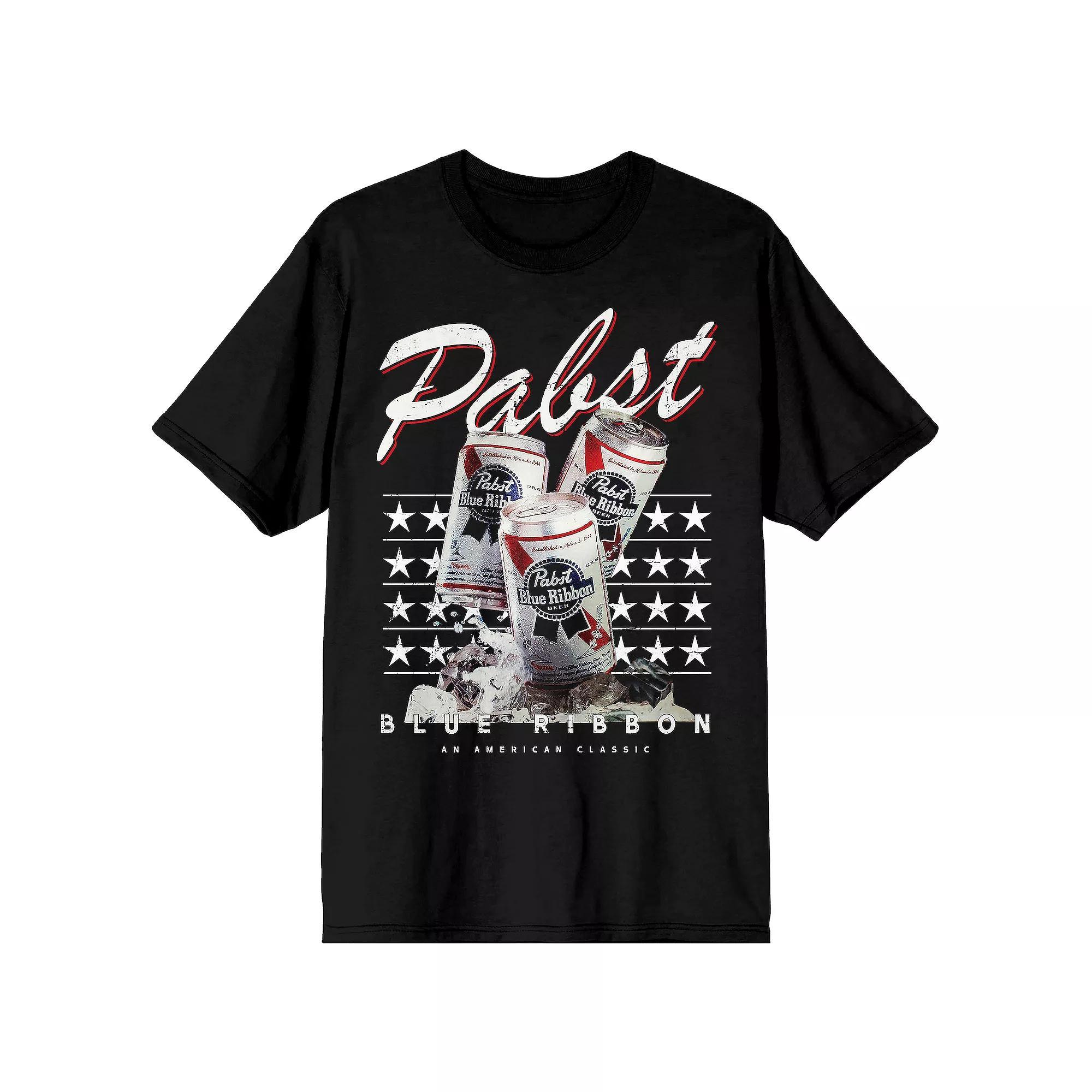 Men's Pabst Blue Ribbon Patriotic Graphic Tee, Size: XXL, Black Product Image