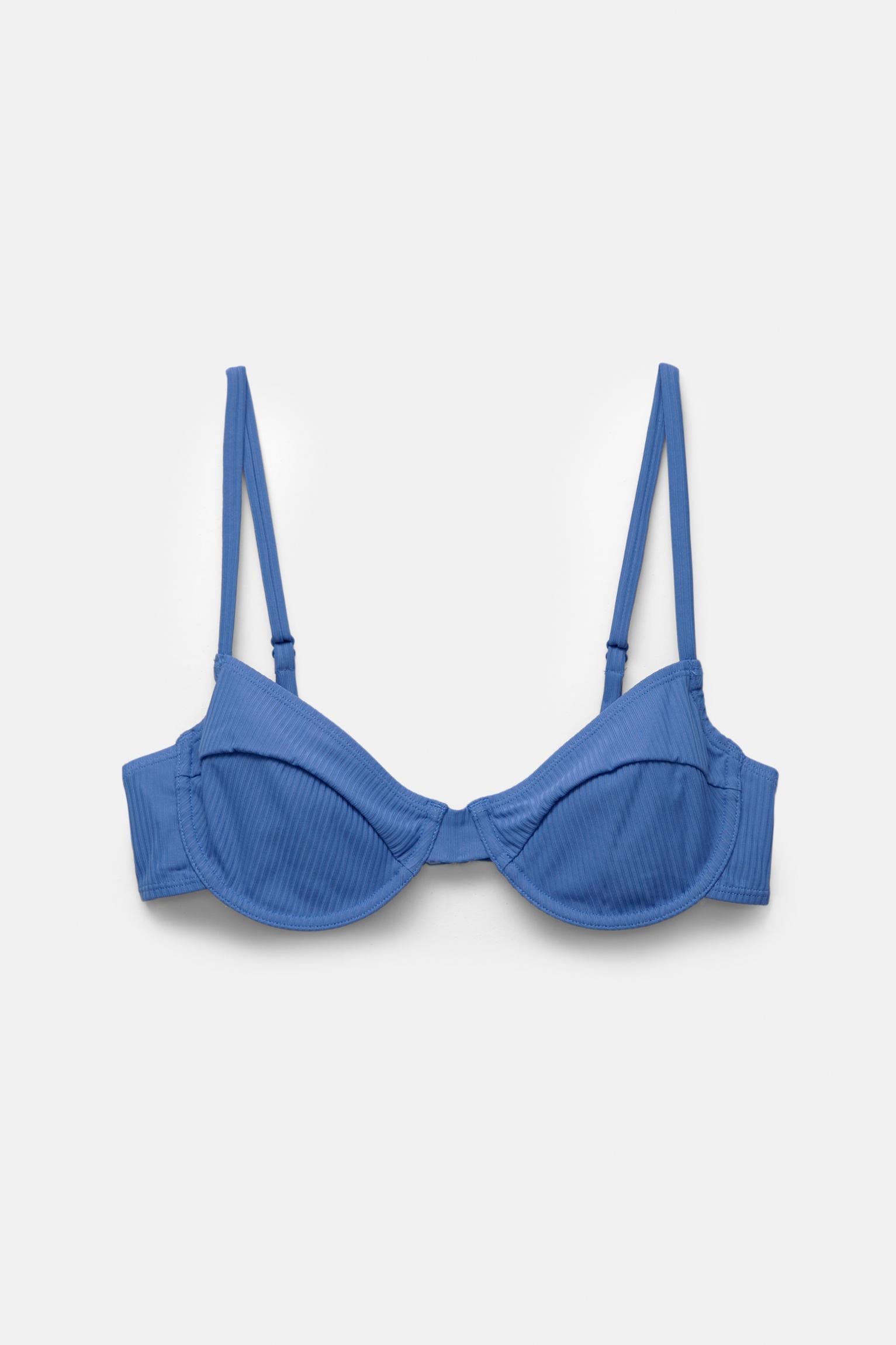 Textured balconette bikini top Product Image