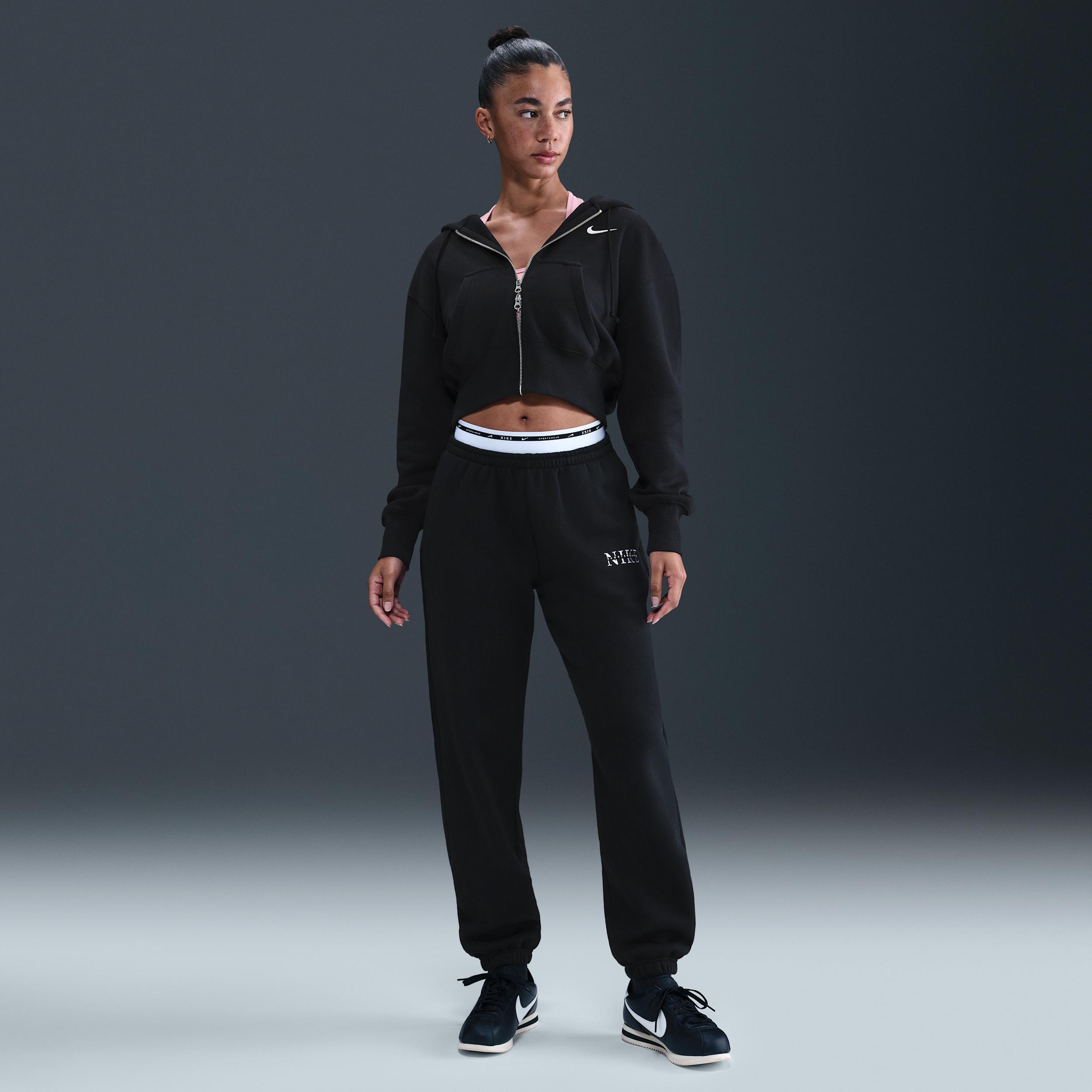 Women's Nike Sportswear Phoenix Fleece Loose Full-Zip Cropped Hoodie Product Image