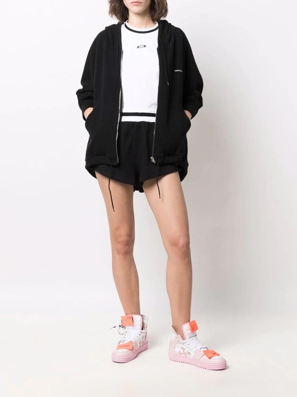 MSGM Logo-print Track Shorts In Black Product Image